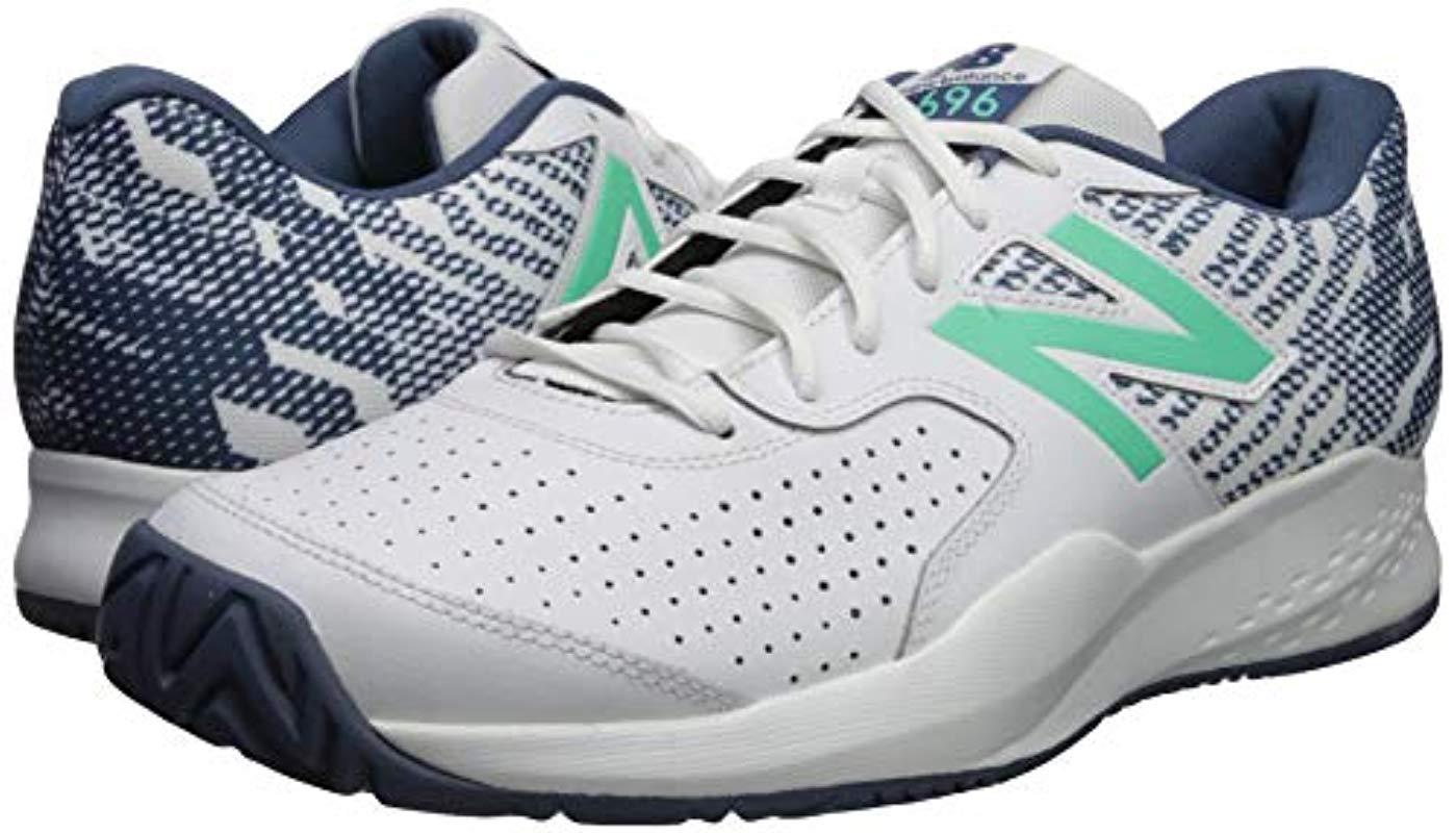 New Balance 696v3 Hard Court Tennis Shoe, White/emerald, 1.5 D Us for Men -  Save 61% | Lyst