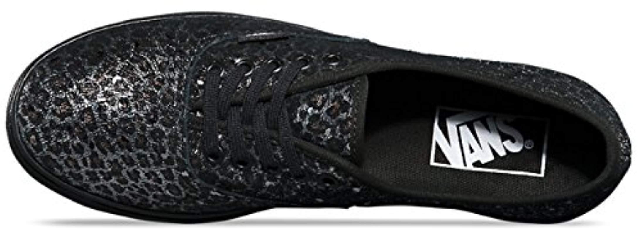 vans authentic lo pro black leather