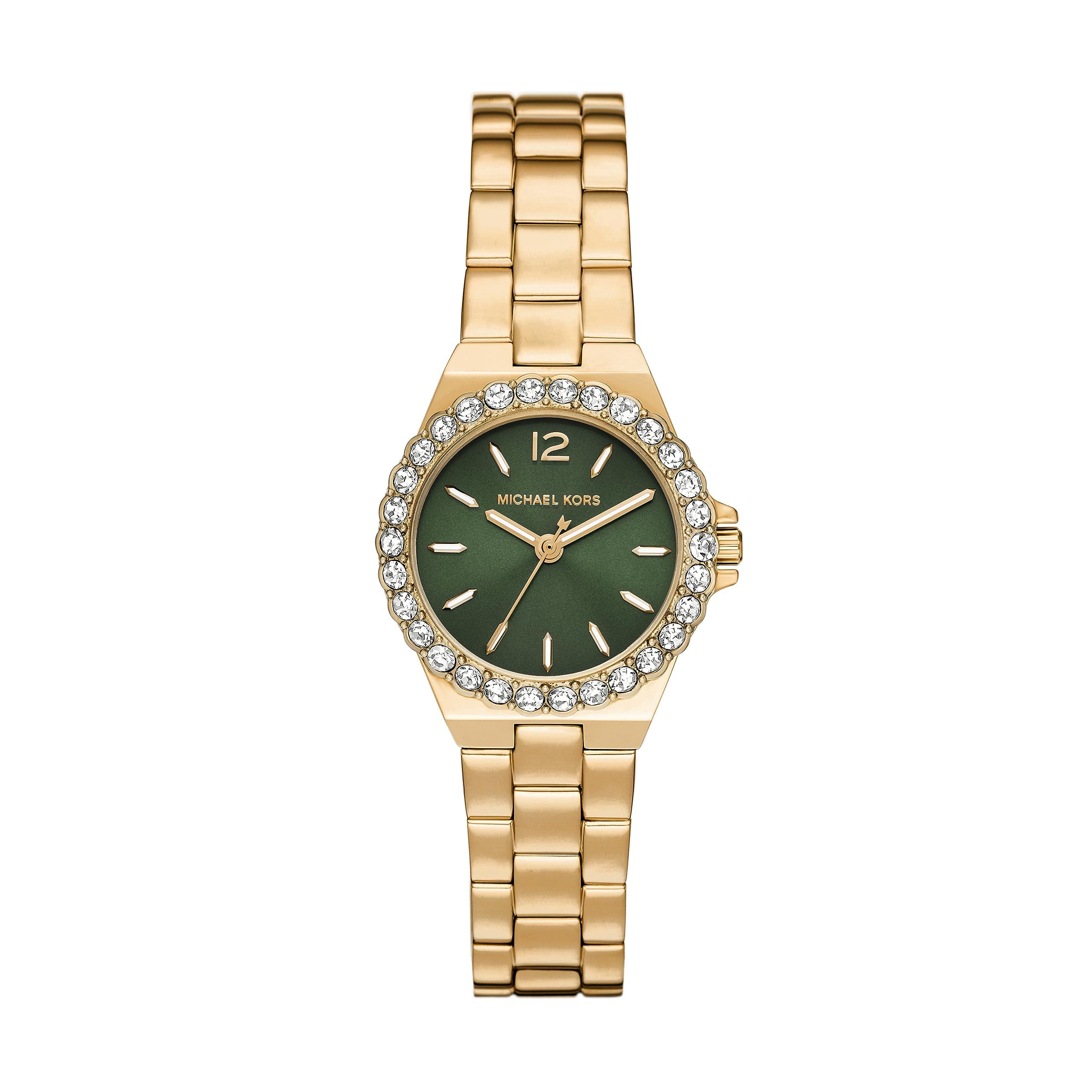 Michael Kors Mk7395 Lennox Three Hand Gold Tone Stainless Steel Watch In Metallic Lyst 9594