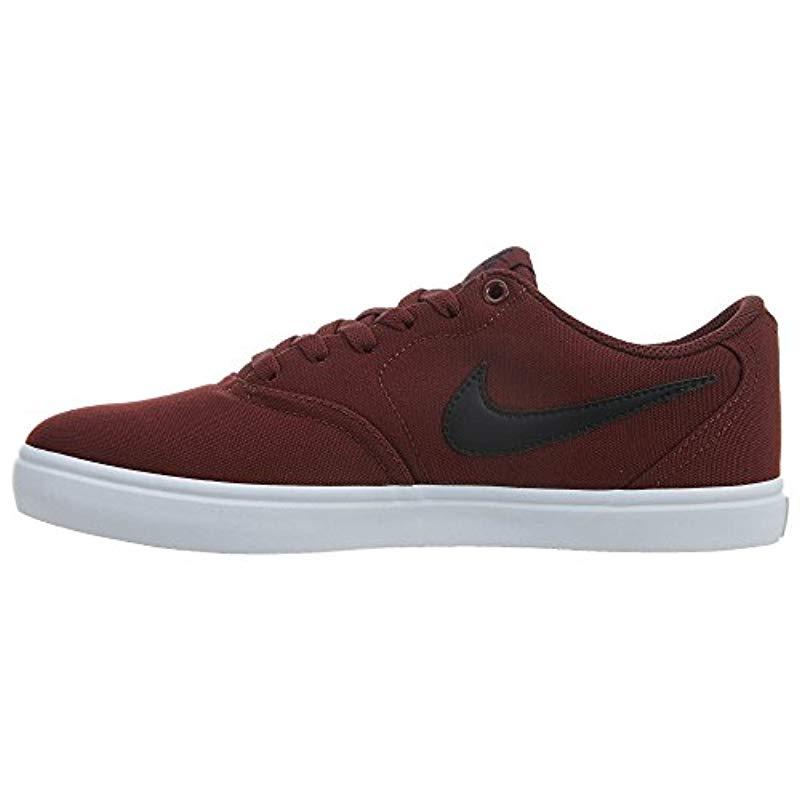 Nike Sb Check Solarsoft Canvas in Red for Men | Lyst