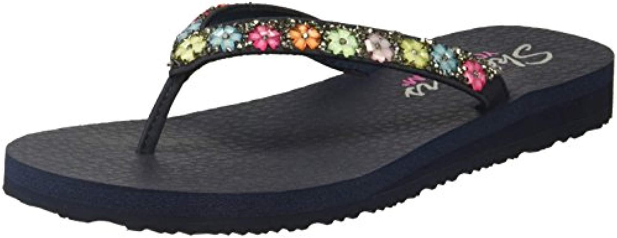 Skechers Meditation-daisy Delight Flip-flop in Navy (Blue) - Save 25% - Lyst