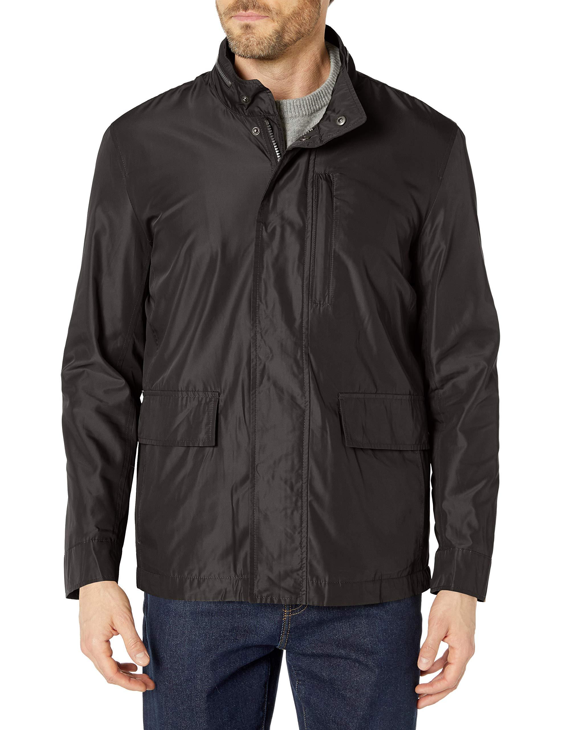 Cole Haan Packable Rain Jacket in Black for Men - Save 50% - Lyst