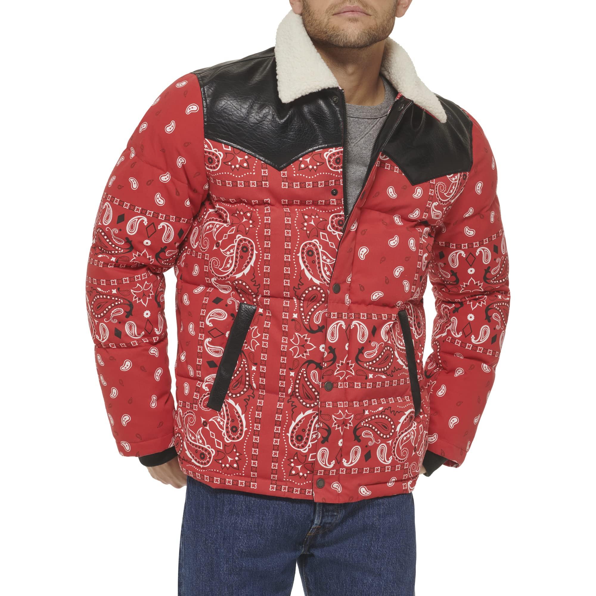 Levi's Out West Mixed Media Jacket in Red for Men | Lyst
