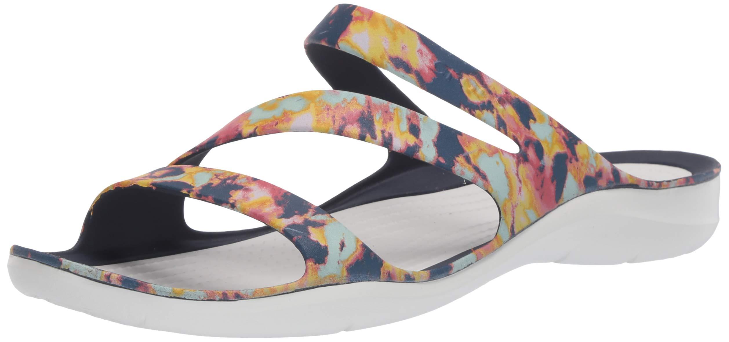 tie dye slide crocs