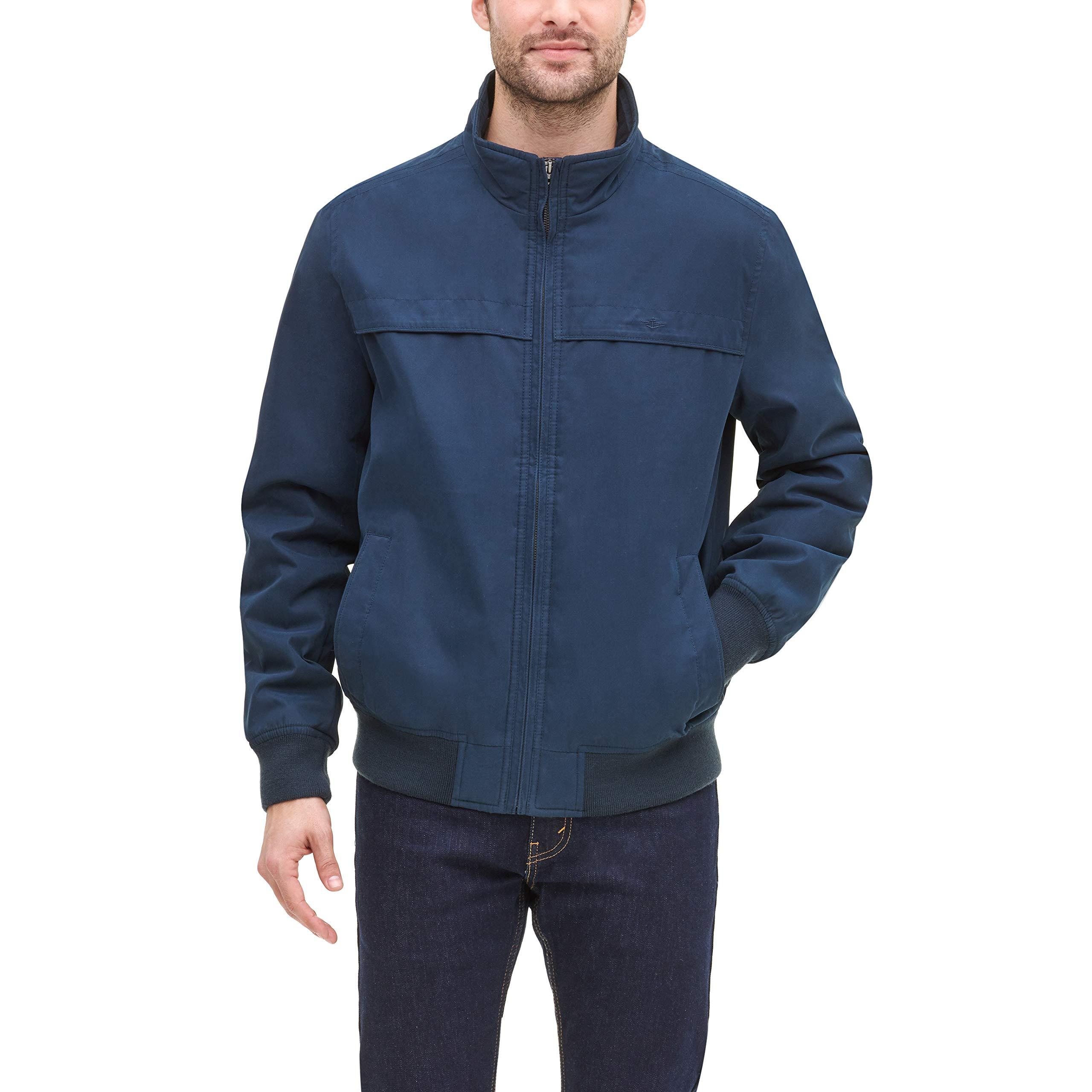 Dockers Synthetic Micro Twill Golf Bomber Jacket in Navy (Blue) for 