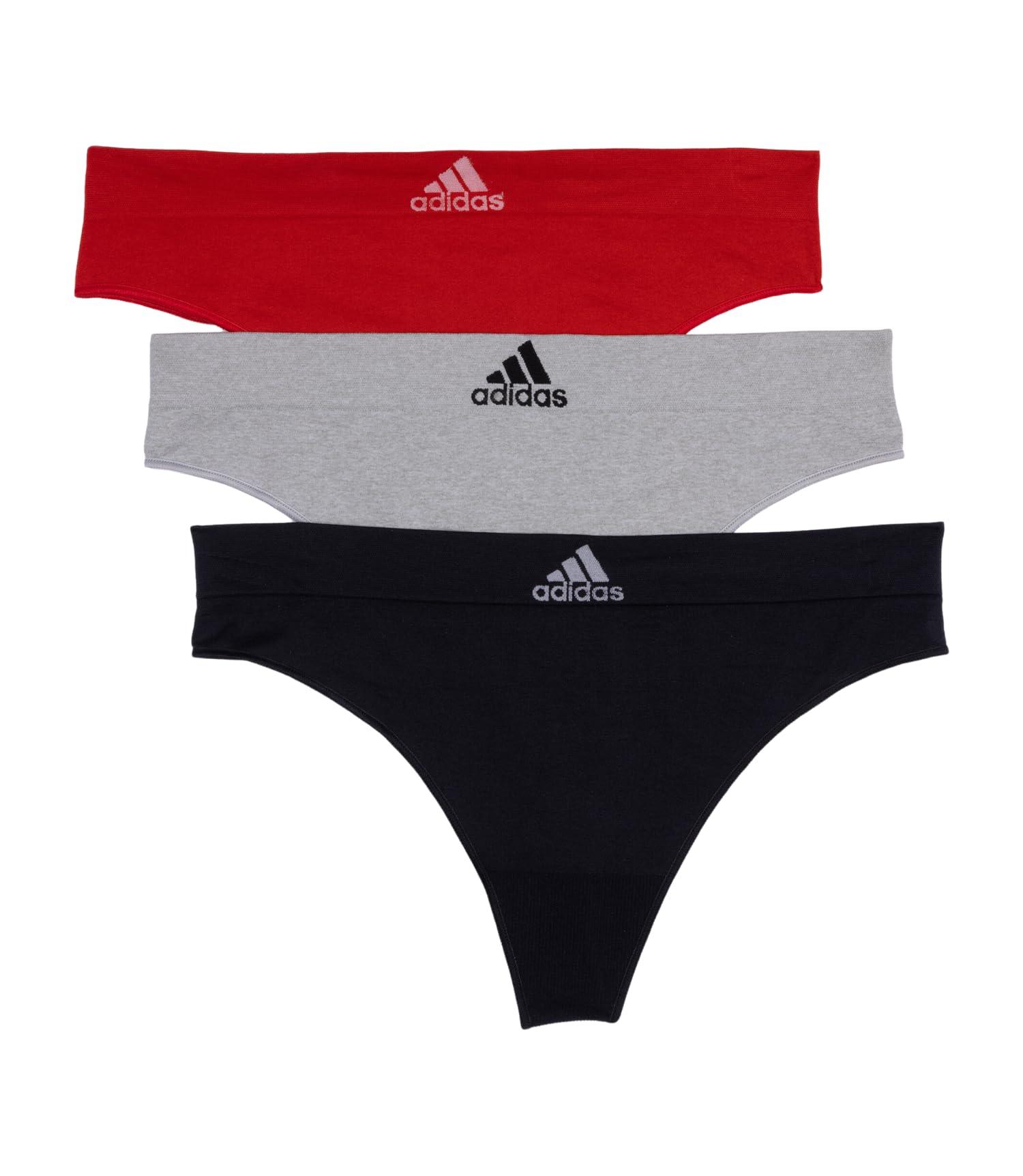 adidas Seamless Thong Underwear 3pack Panties in Red Lyst
