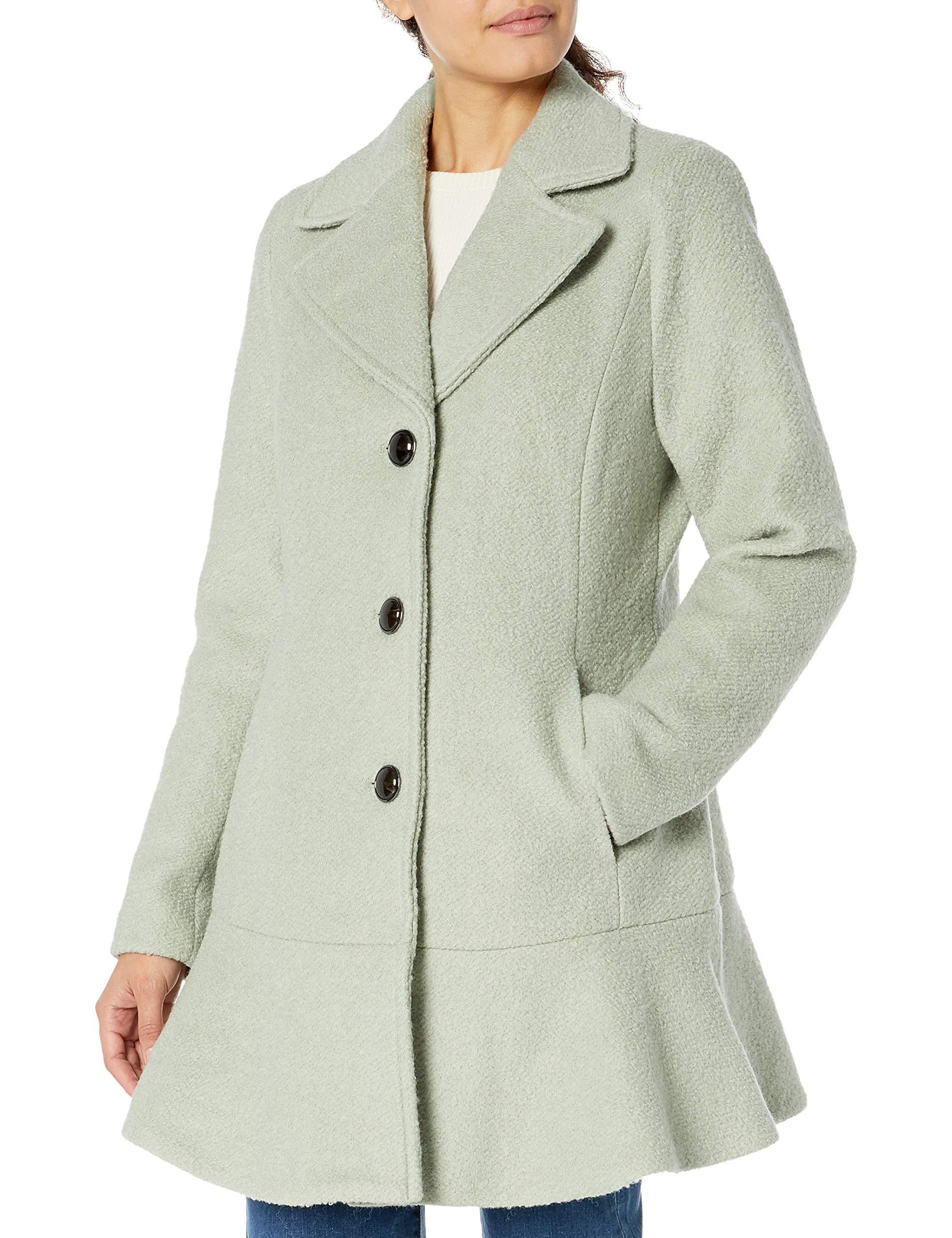 Kensie Casual Wool Coat in Mint (Green) - Lyst