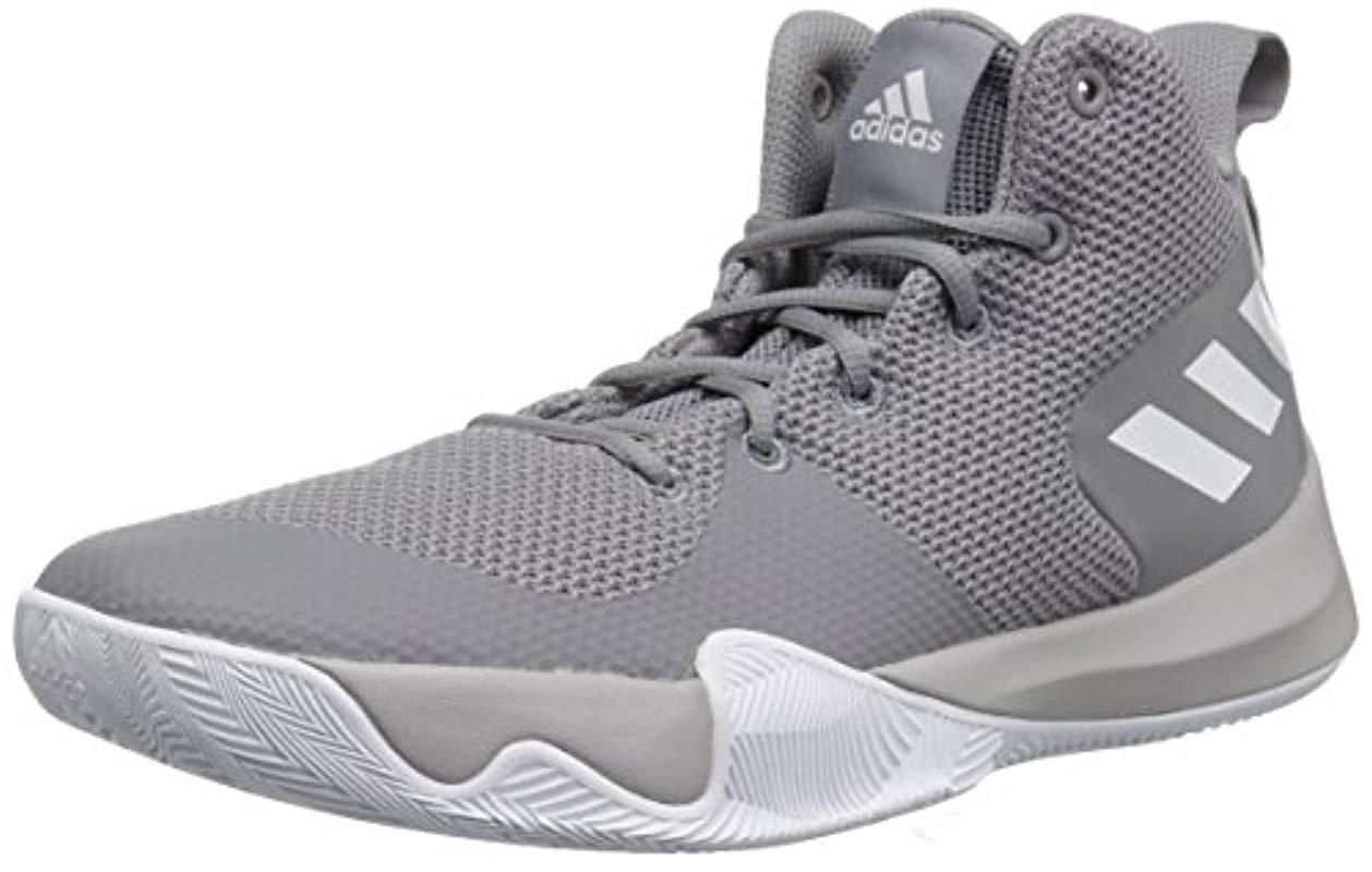 adidas Explosive Flash Basketball Shoe in Gray for Men - Lyst
