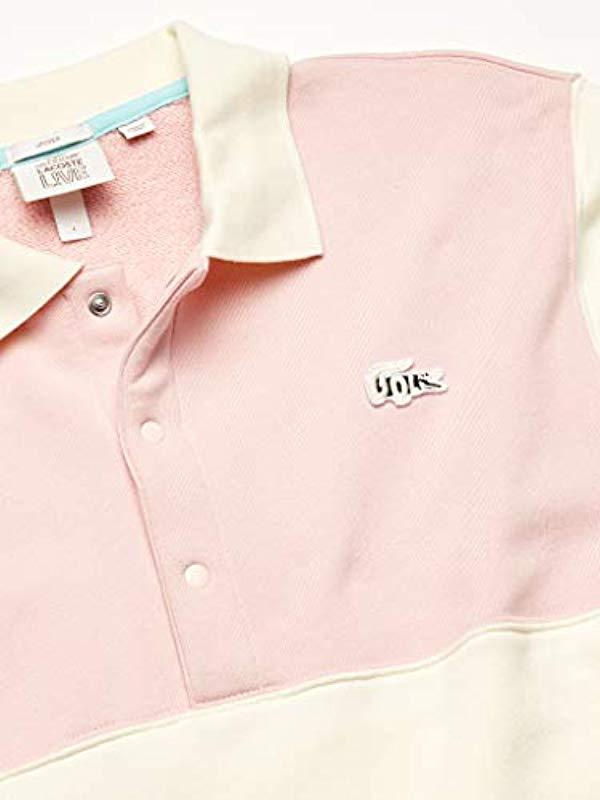 Lacoste Tyler The Creator Color Block Long Sleeve Polo Sweatshirt in Pink  for Men | Lyst