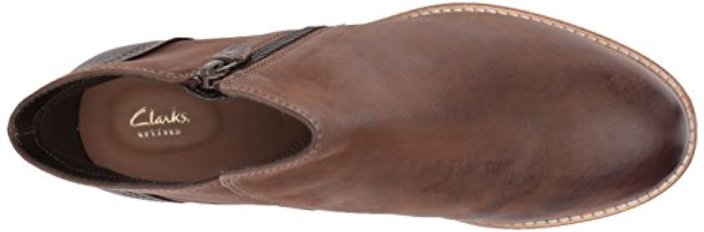 clarks maypearl juno ankle boot brown
