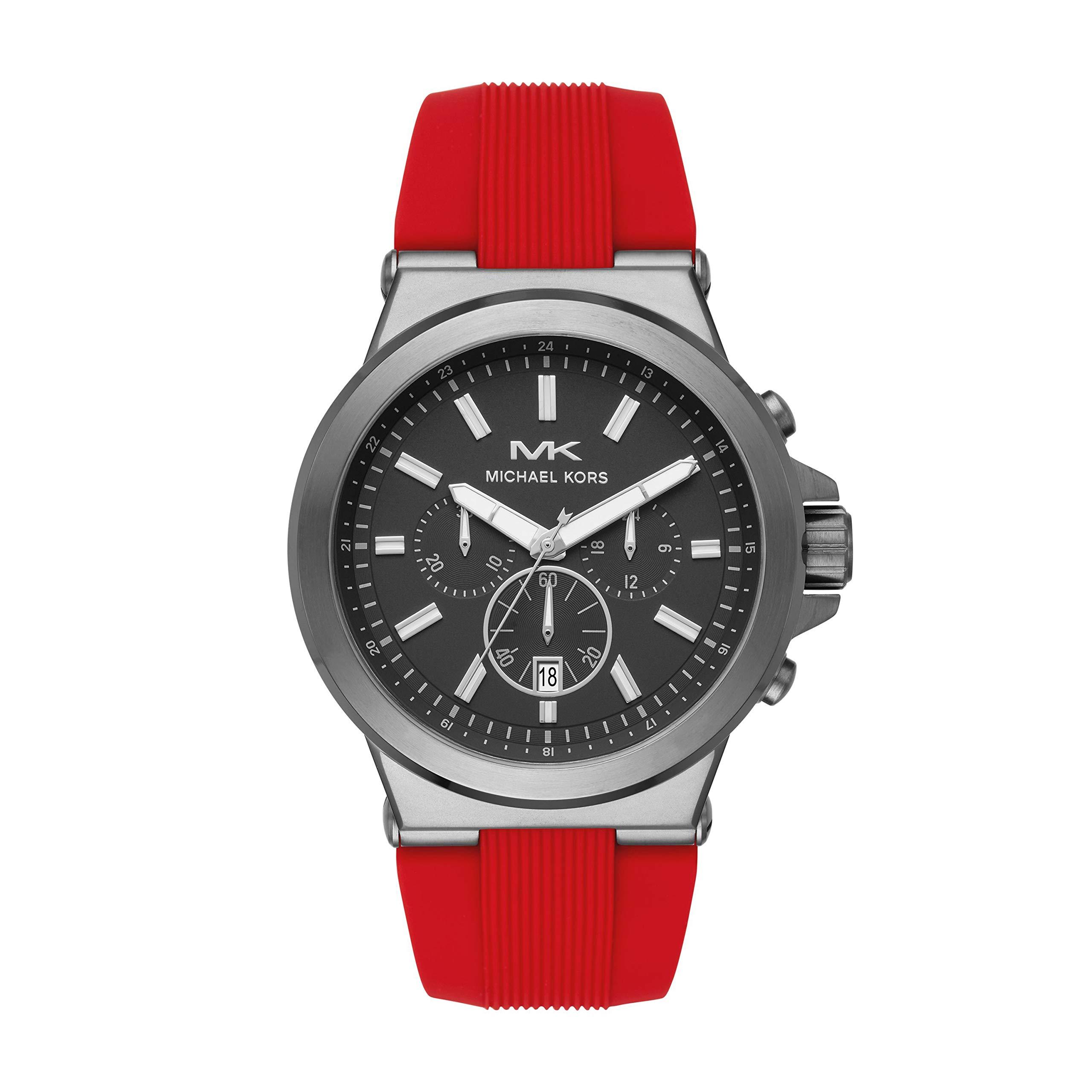 all red michael kors watch