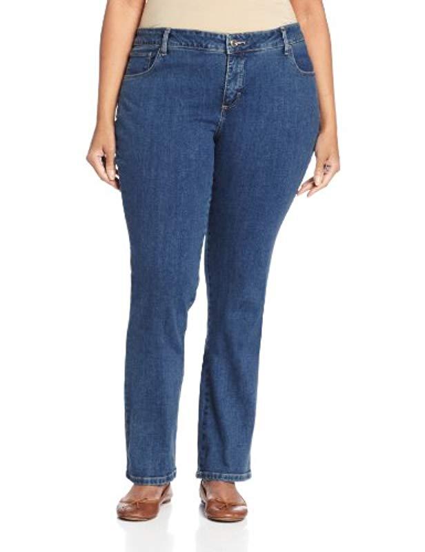 Lee Jeans Plus-size Instantly Slims Classic Relaxed Fit Monroe Straight ...