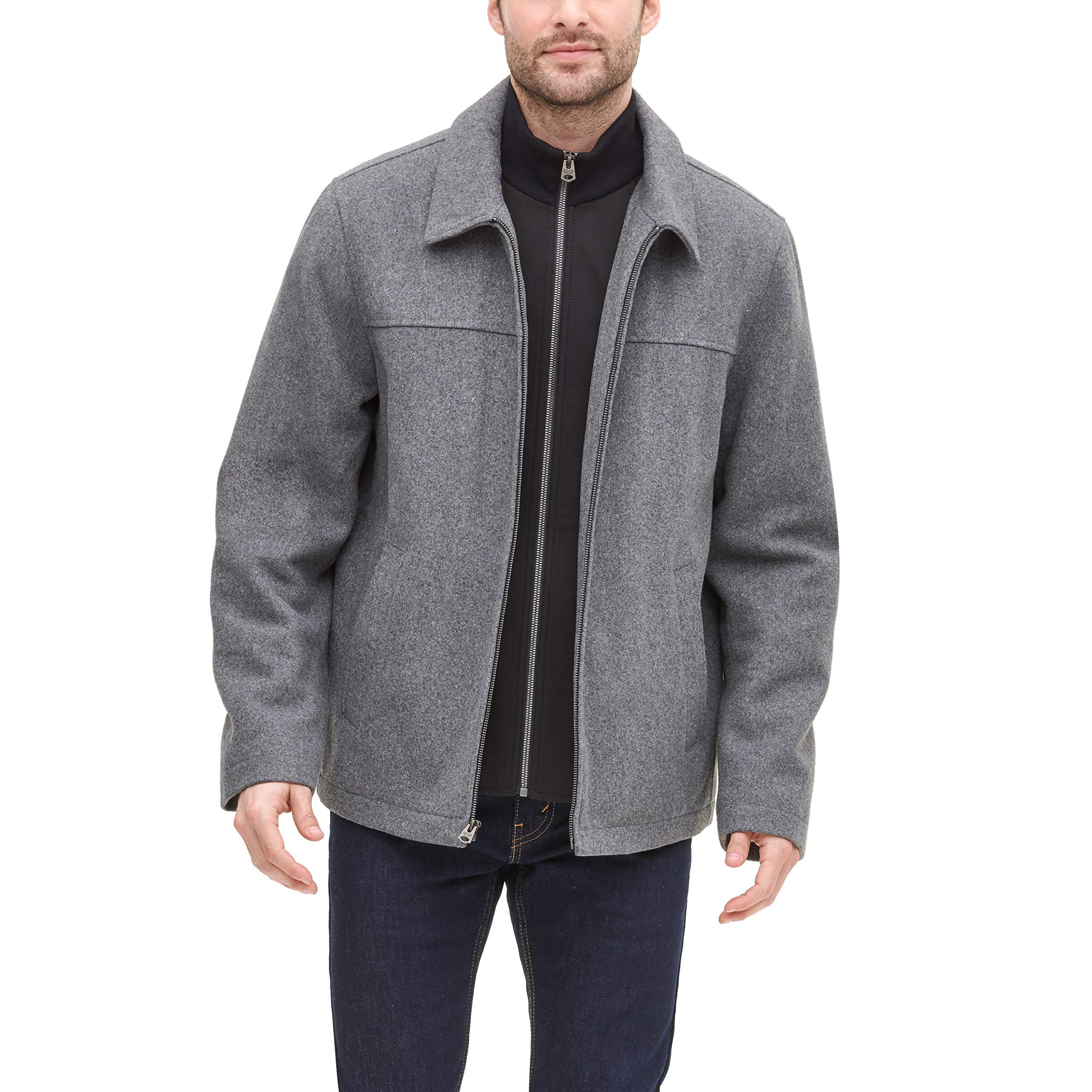 Dockers Wool Blend Open Bottom Jacket With Quilted in Gray for Men | Lyst