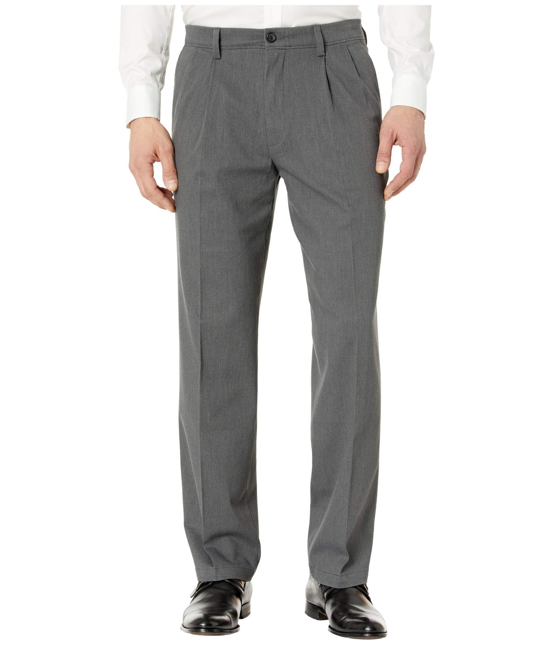 Dockers Classic Fit Easy Khaki Pants-pleated in Gray for Men - Lyst