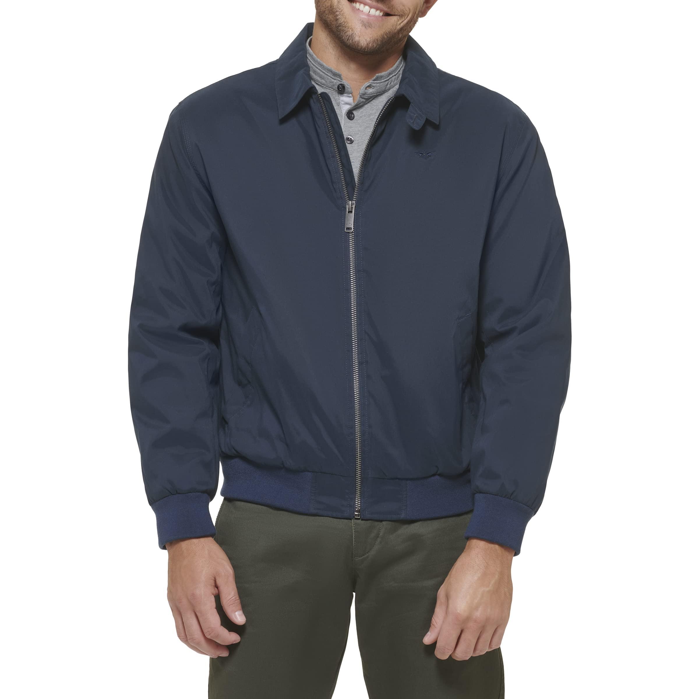 Dockers Micro Twill Golf Bomber Jacket in Blue for Men | Lyst