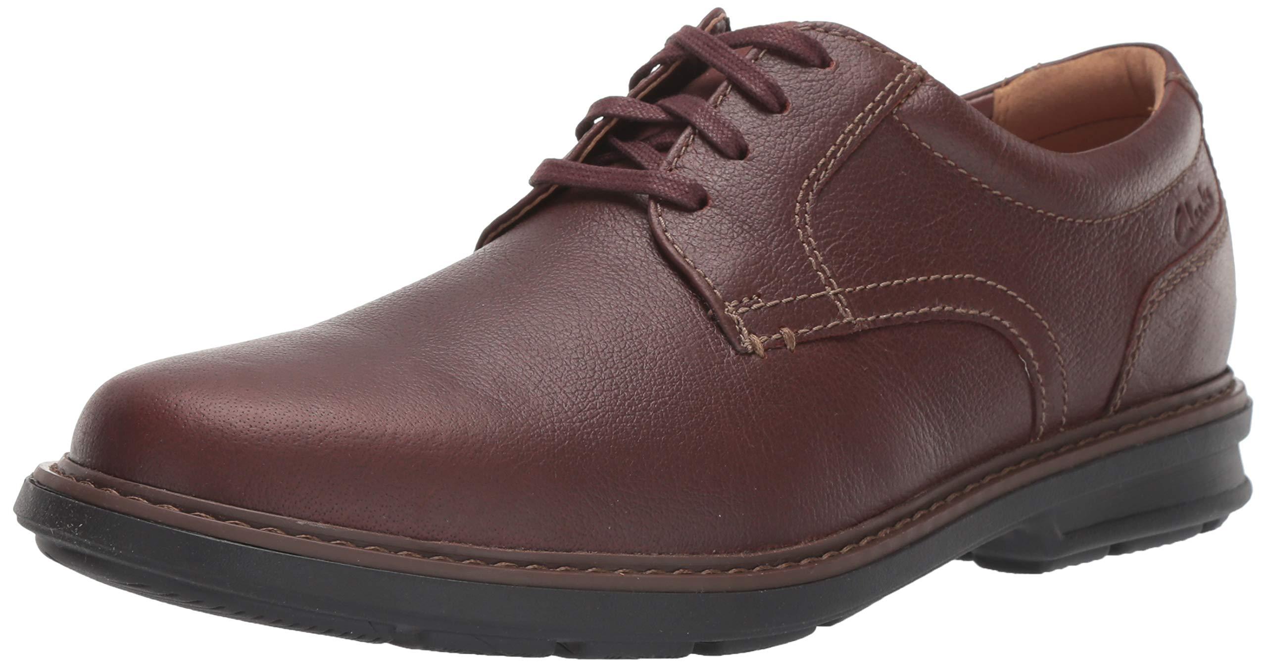 Clarks Leather Rendell Plain Oxford in Mahogany Leather (Brown) for Men ...
