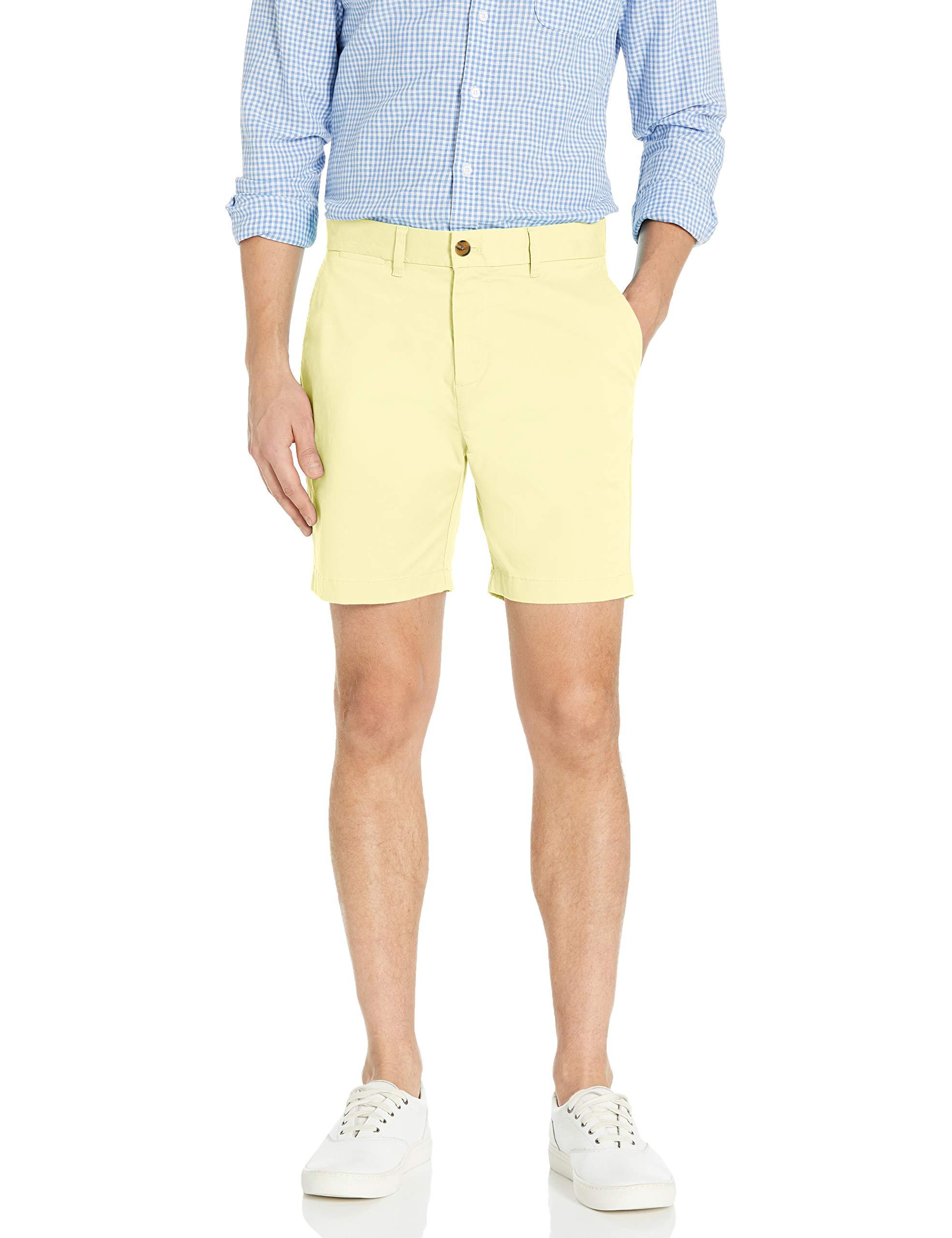 Tommy Hilfiger Casual 7" Stretch Chino Shorts in Yellow for Men Lyst