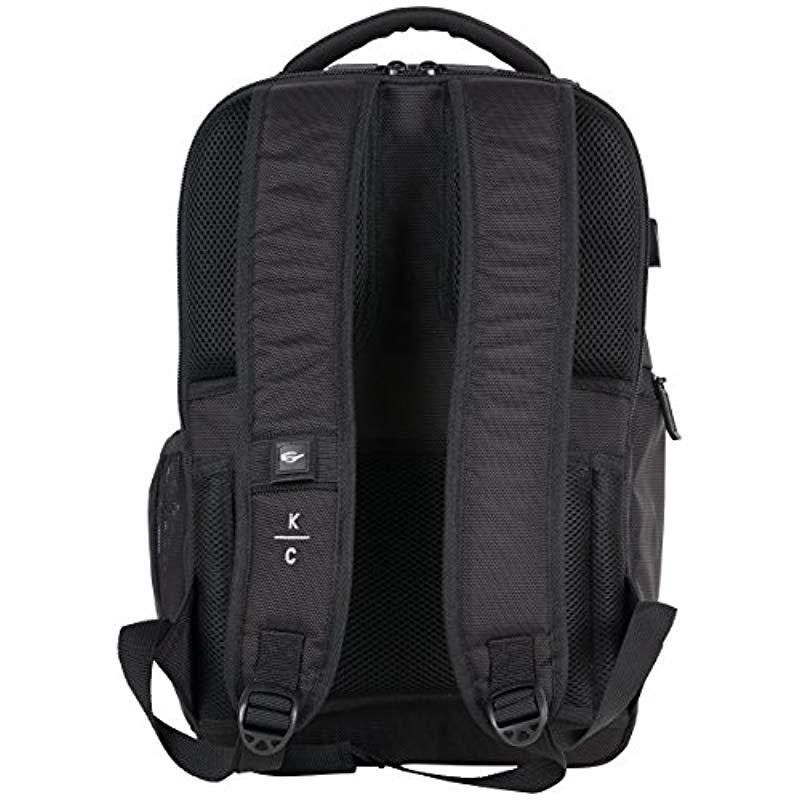 kenneth cole leather laptop backpack