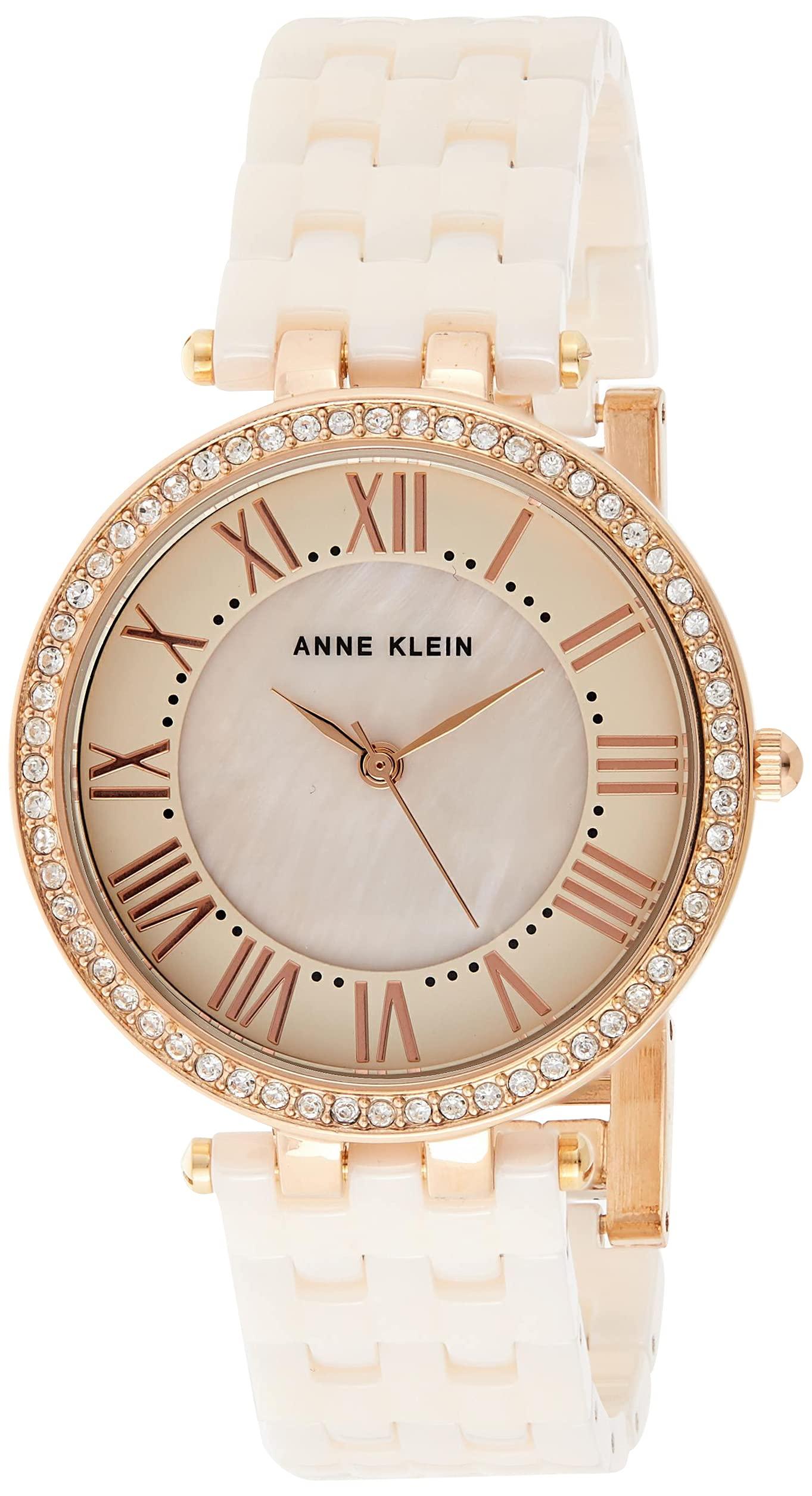 anne klein gold tone bracelet watch