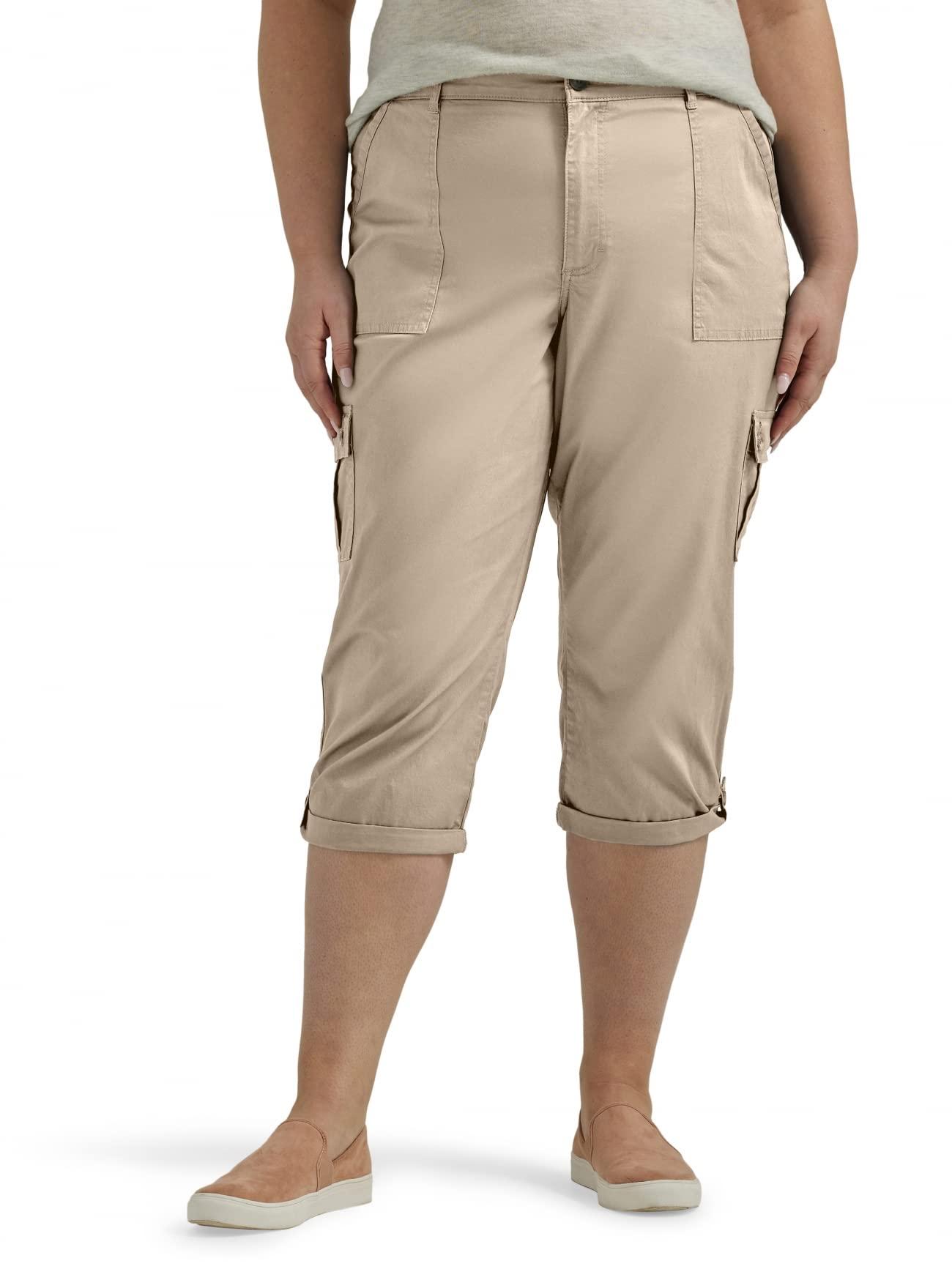Lee Jeans Plus Size Flex-to-go Mid-rise Relaxed Fit Cargo Capri Pant in  Natural | Lyst