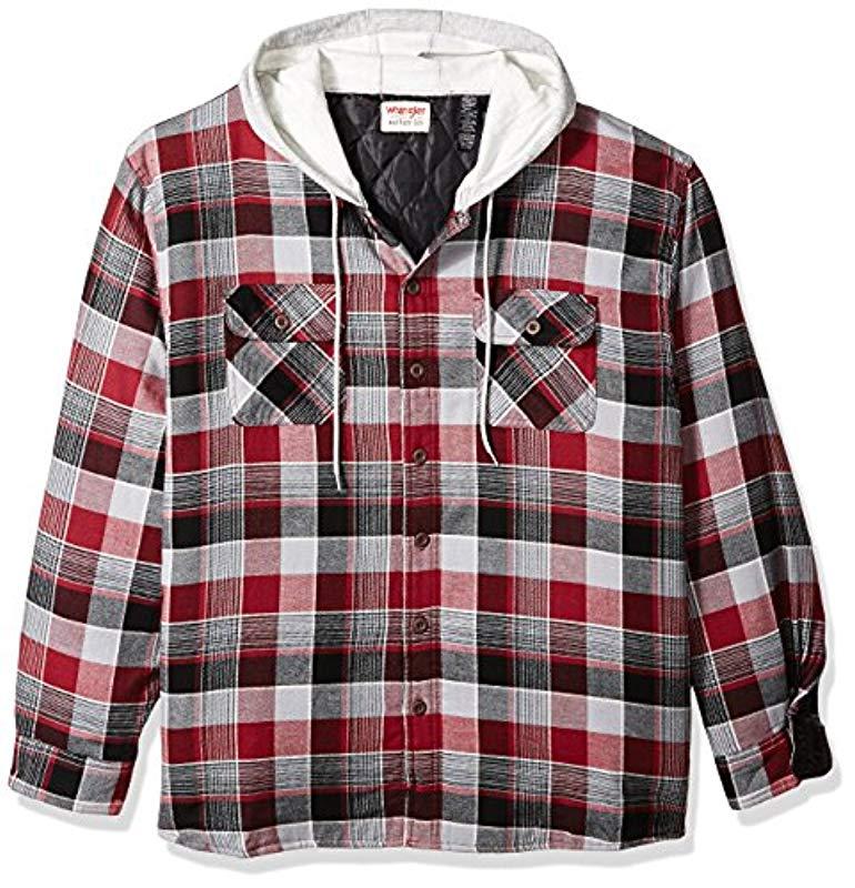 big and tall quilted flannel shirt jacket