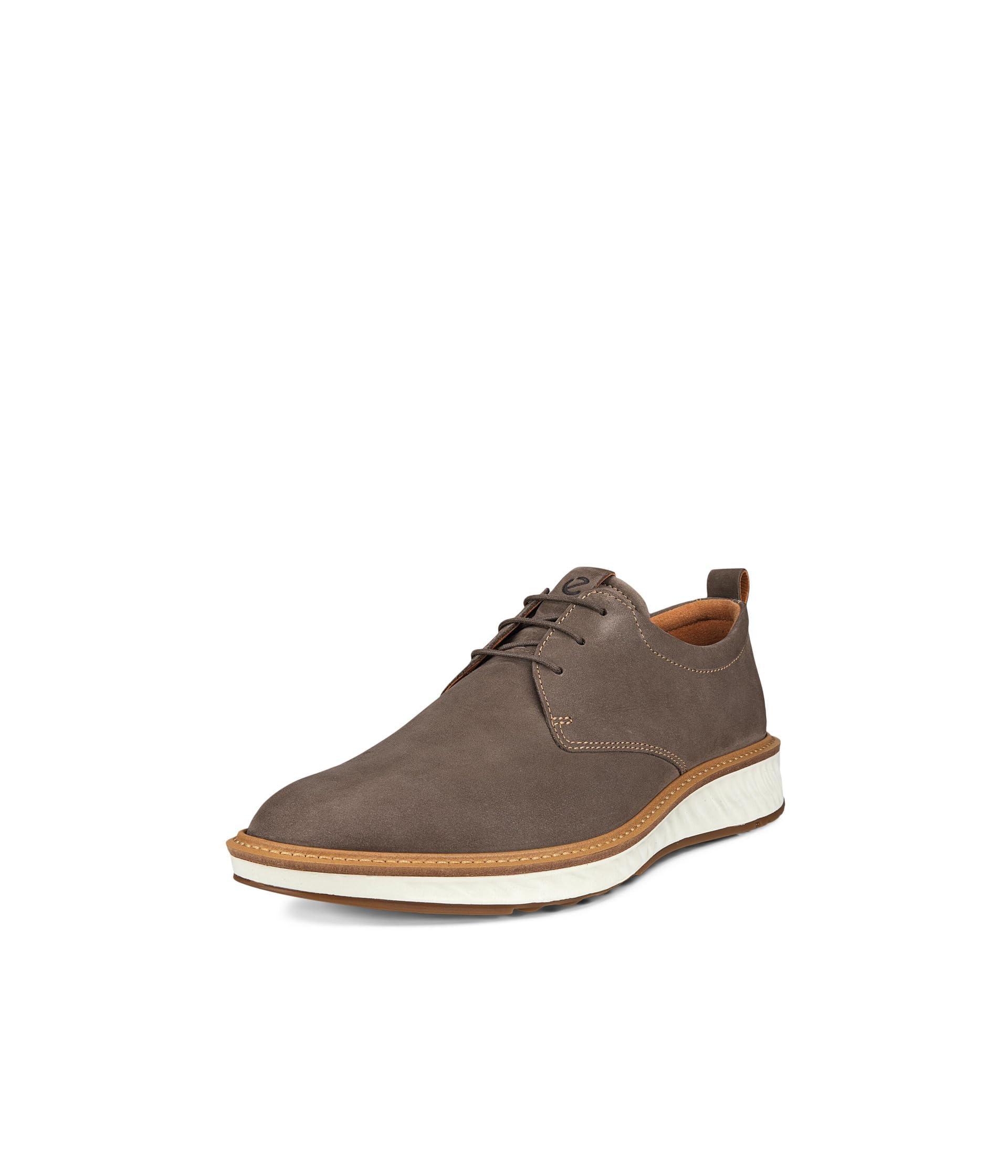 Ecco St. 1 Hybrid Plain Toe Tie Dark Clay Nubuck Lace Up Wing Tip Shoes in Brown for Men Lyst UK