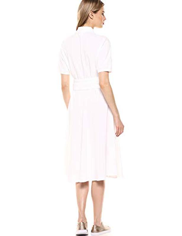 lacoste belted polo dress