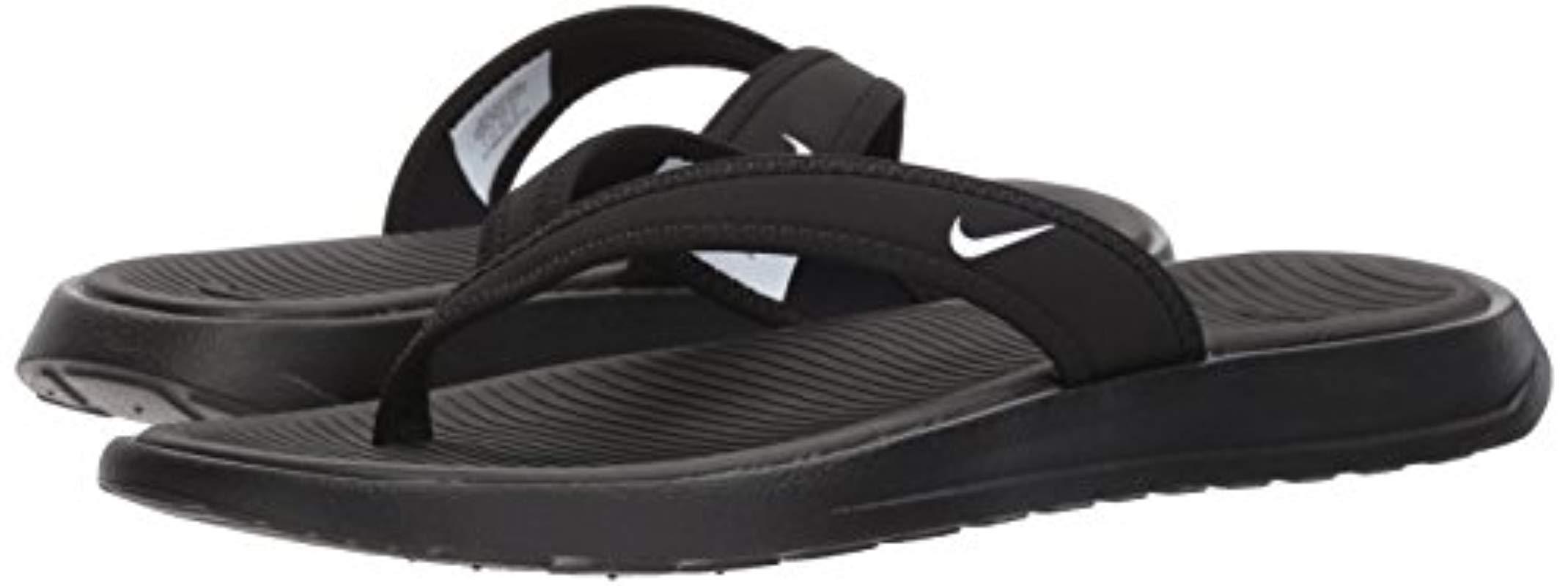 Nike Ultra Celso Thong Flip-flop, Black/white, 9.0 Regular Us
