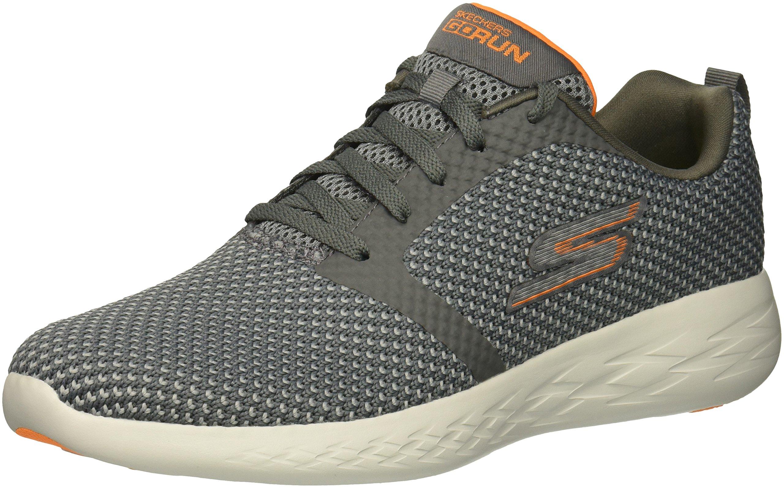 Skechers S Go Run 600 Low Top Lace Up Trail Running Shoes in Charcoal