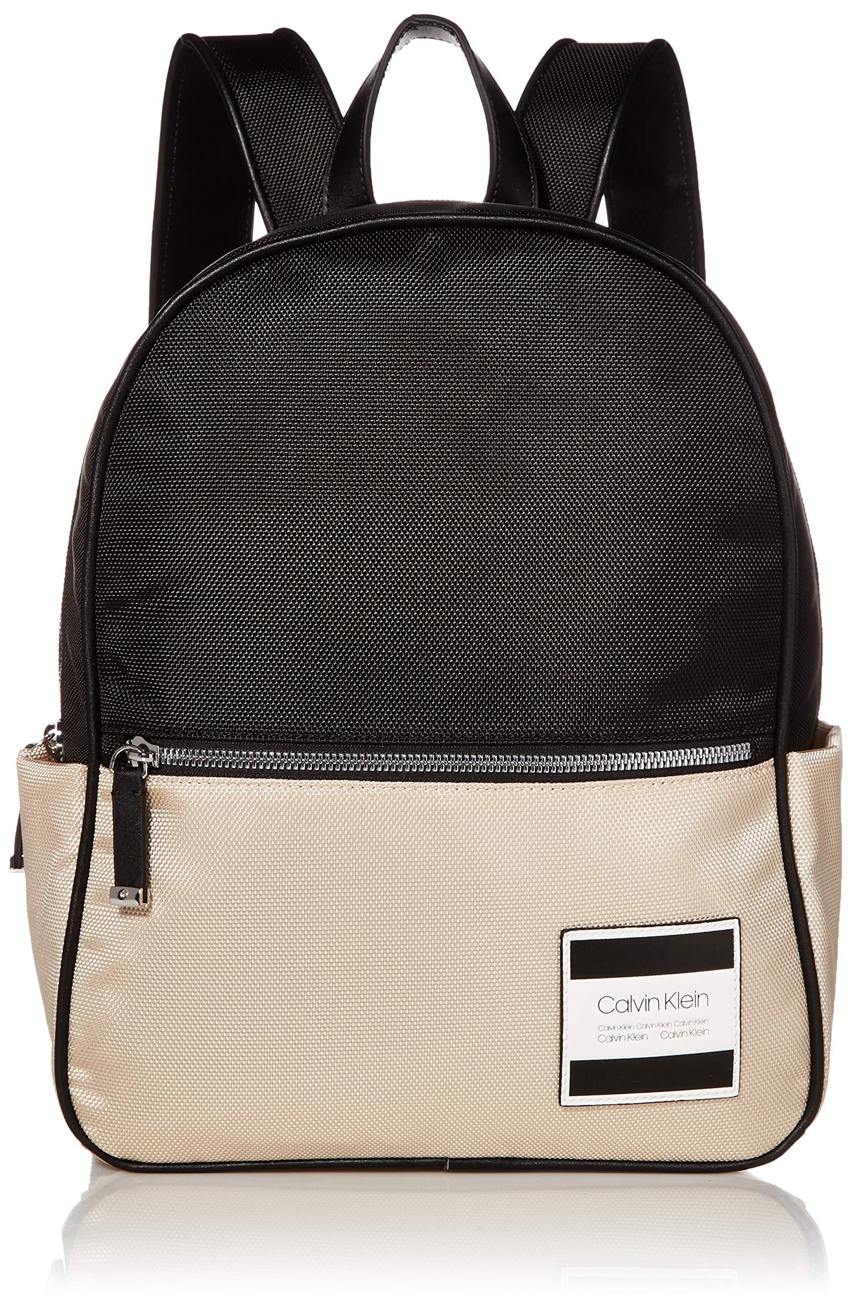 Calvin Klein Synthetic Kelly Nylon Mid Sized Backpack in Sand (Black