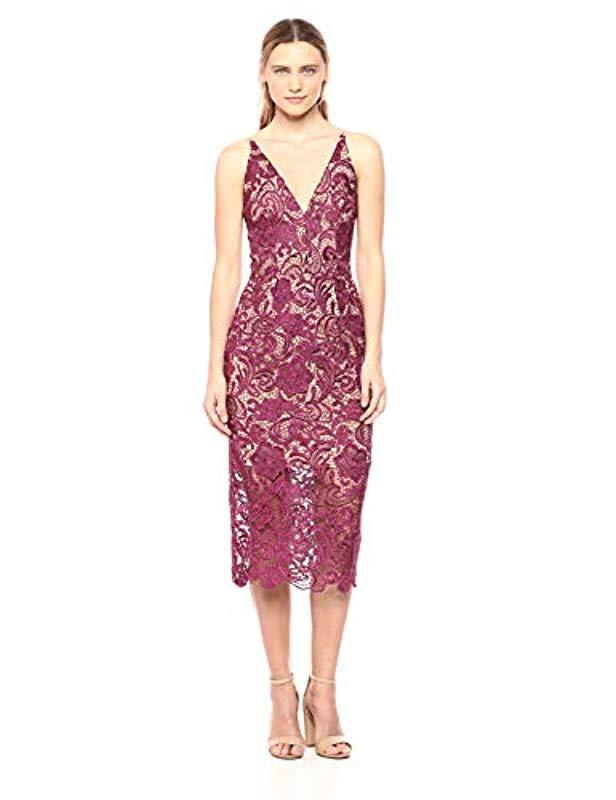 dress the population aurora lace sheath dress