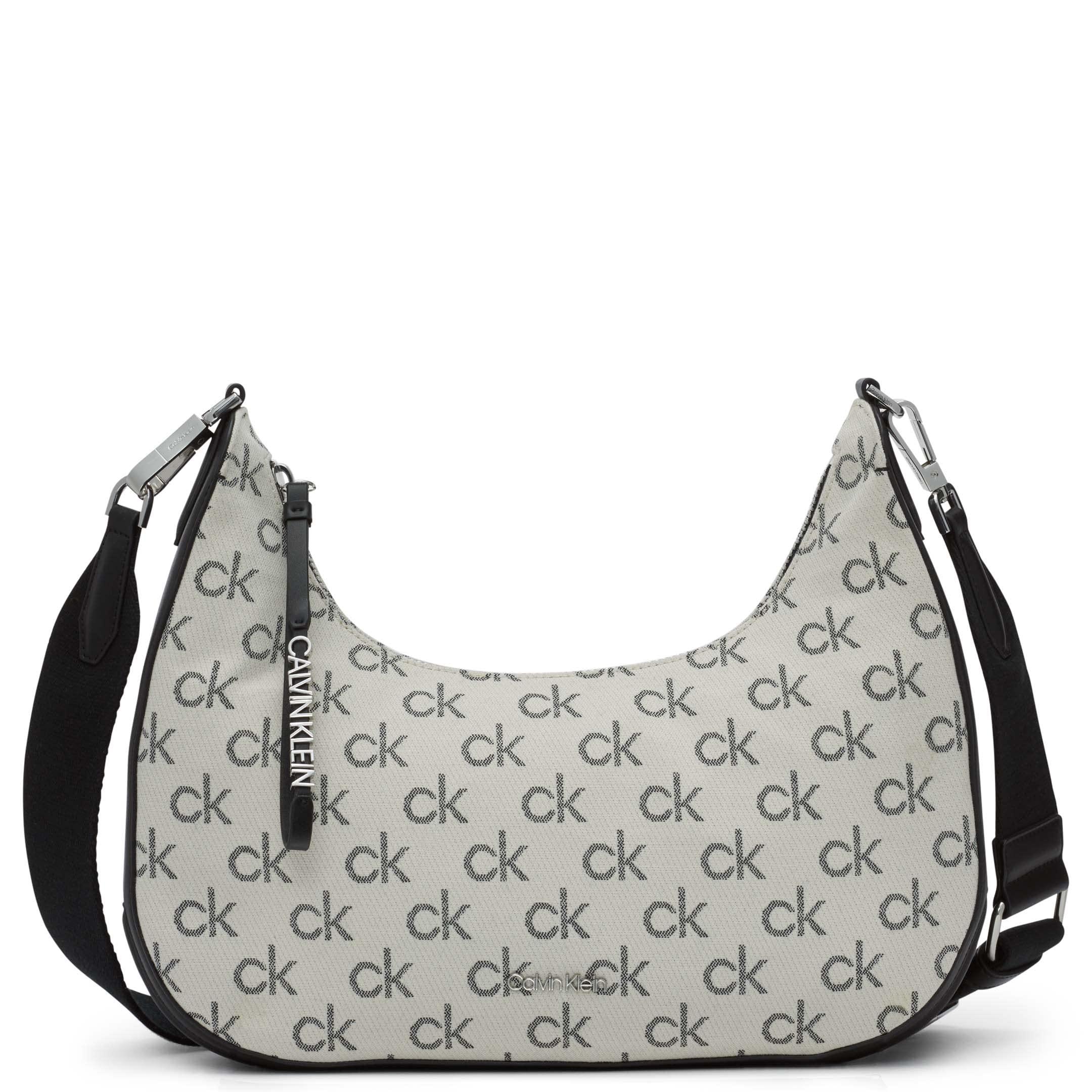 Calvin Klein Clay Top Zip Hobo Shoulder Bag in Gray Lyst