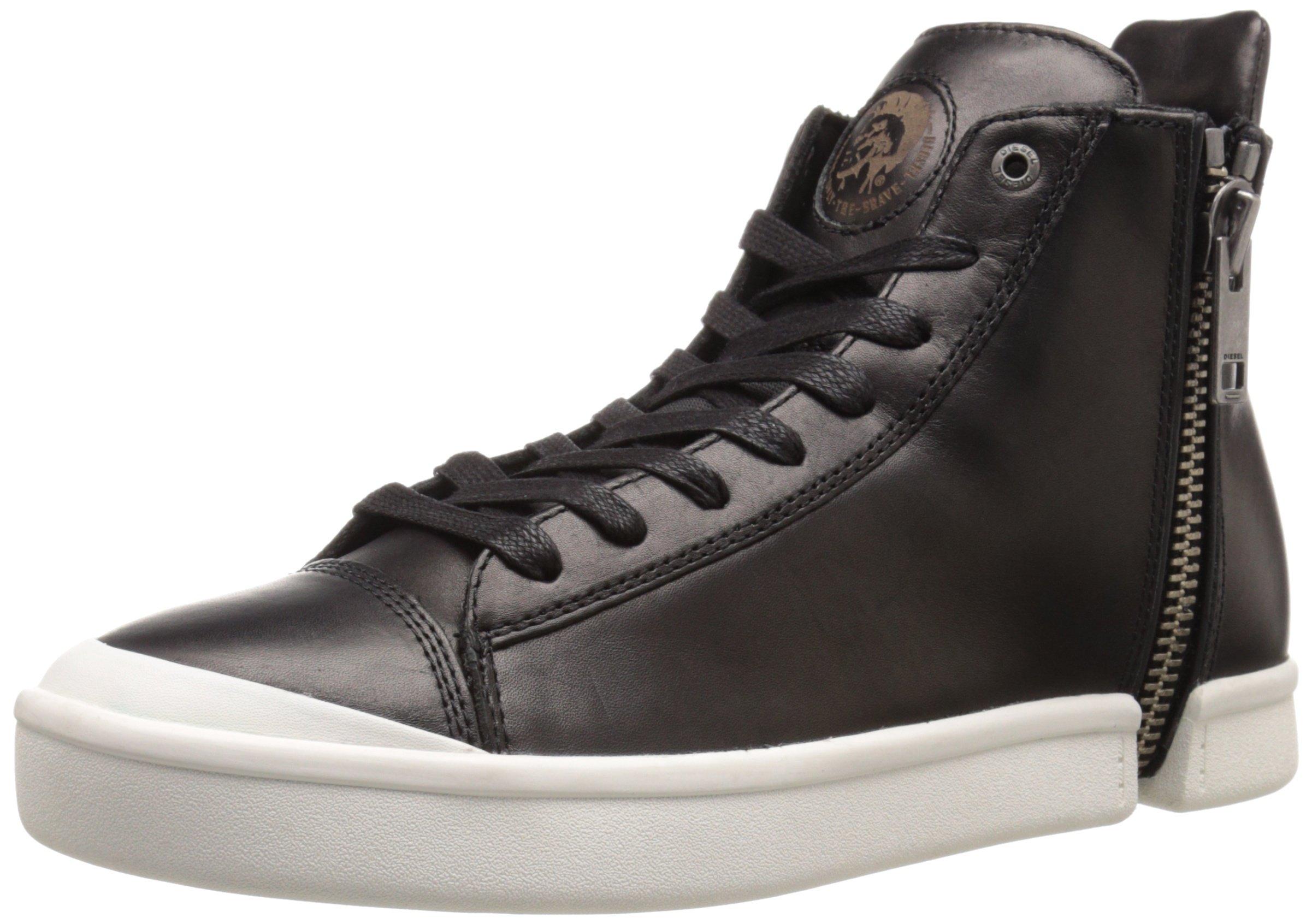 DIESEL Leather S-nentish Fashion Sneaker in Black for Men - Lyst
