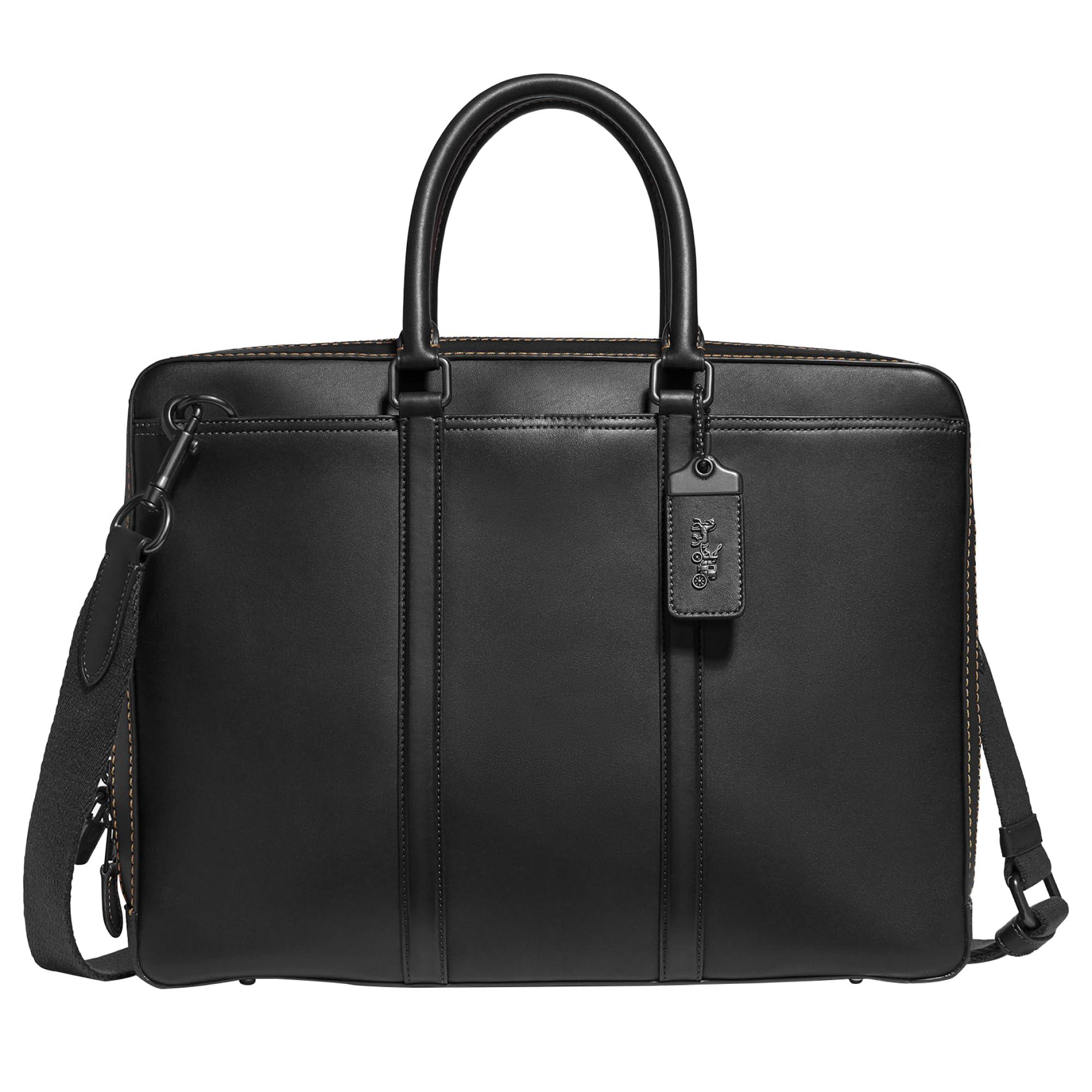 COACH Metropolitan Slim Briefcase in Black for Men Lyst