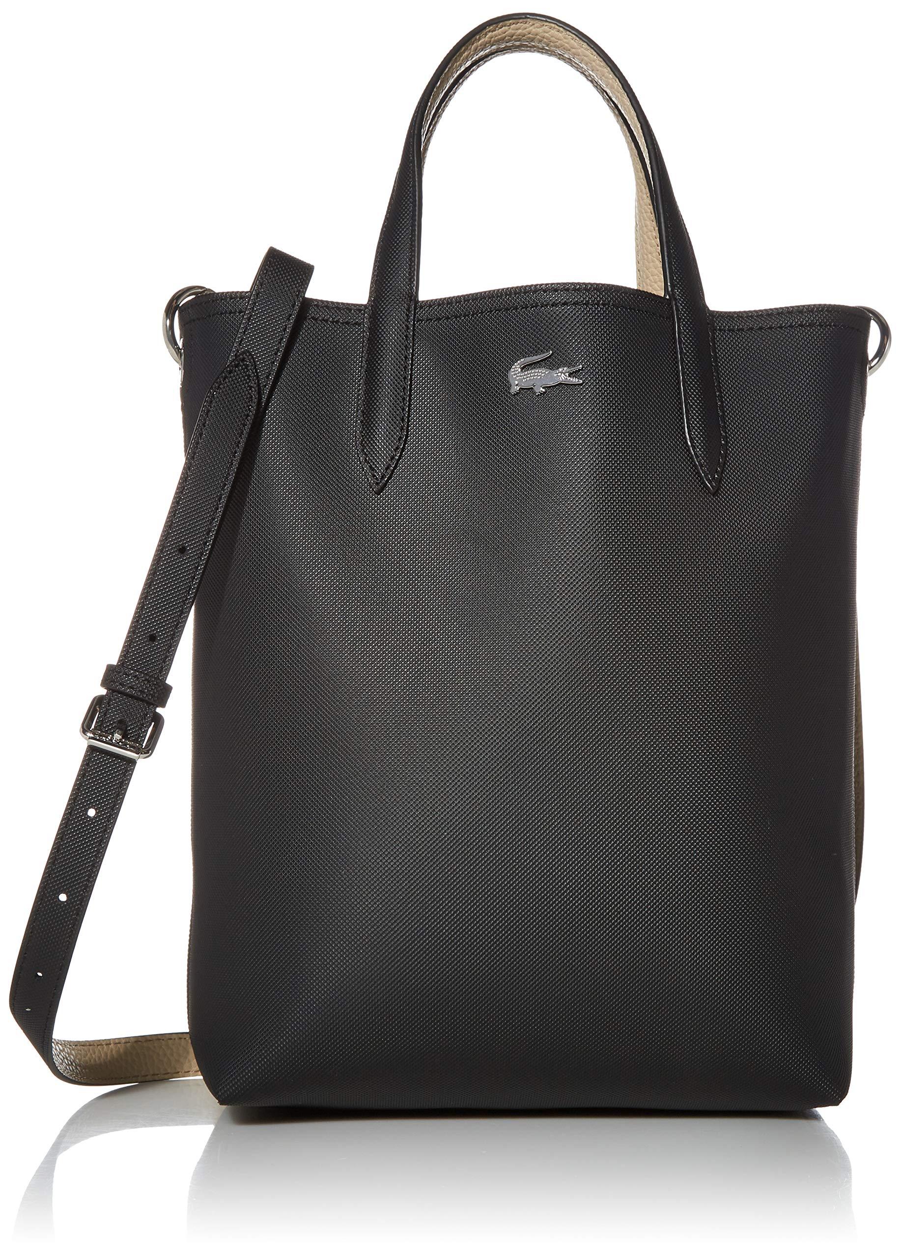 Lacoste Anna Vertical Shopping Bag in Black - Lyst