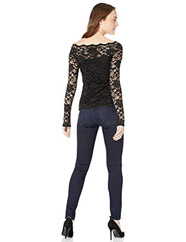 bailey 44 black site lace top