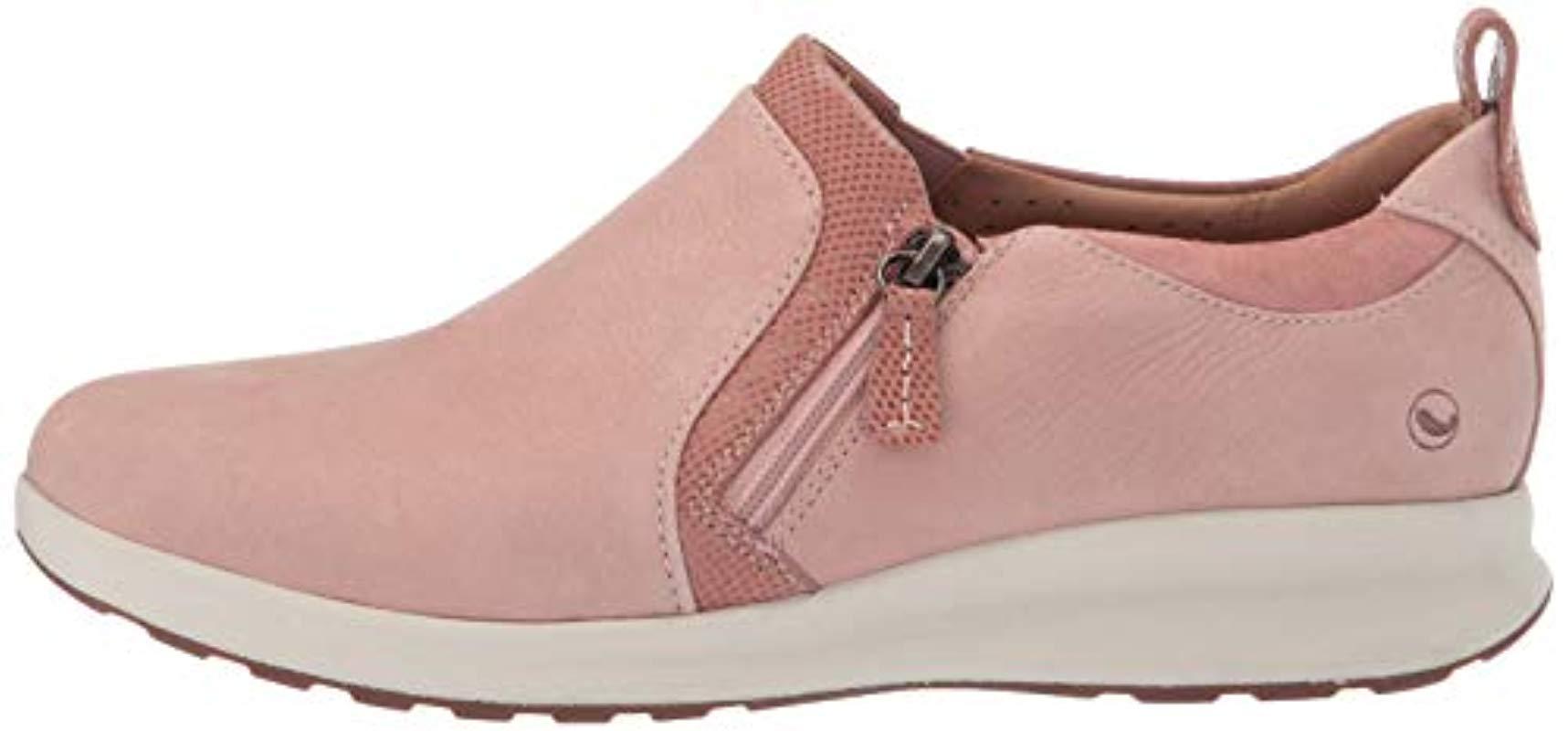 Clarks Un Adorn Zip Sneaker in Pink - Save 63% | Lyst
