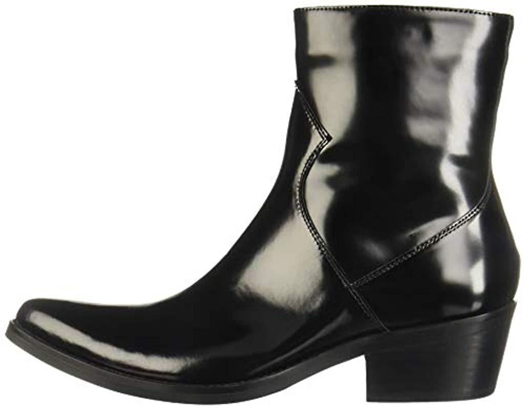 Calvin Klein Alden Box Calf Fashion Boot in Black for Men | Lyst