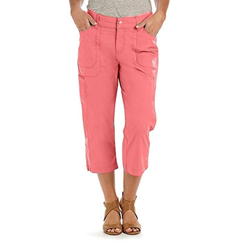 Lyst - Lee Jeans Relaxed-fit Emilia Knit-waist Capri Pant in Pink ...