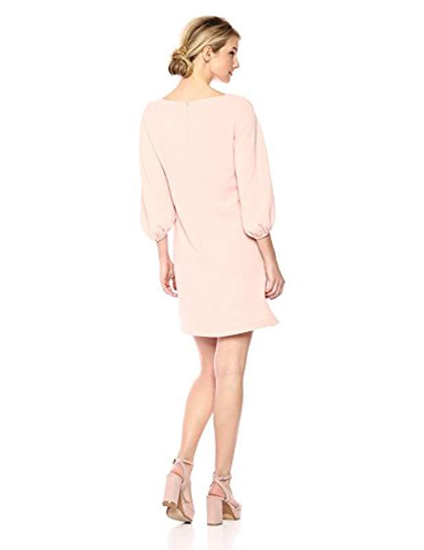 balloon sleeve shift dress