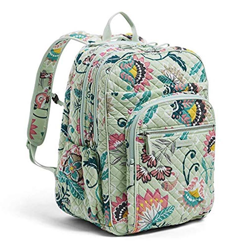 Vera Bradley Signature Cotton Campus Backpack in Green | Lyst