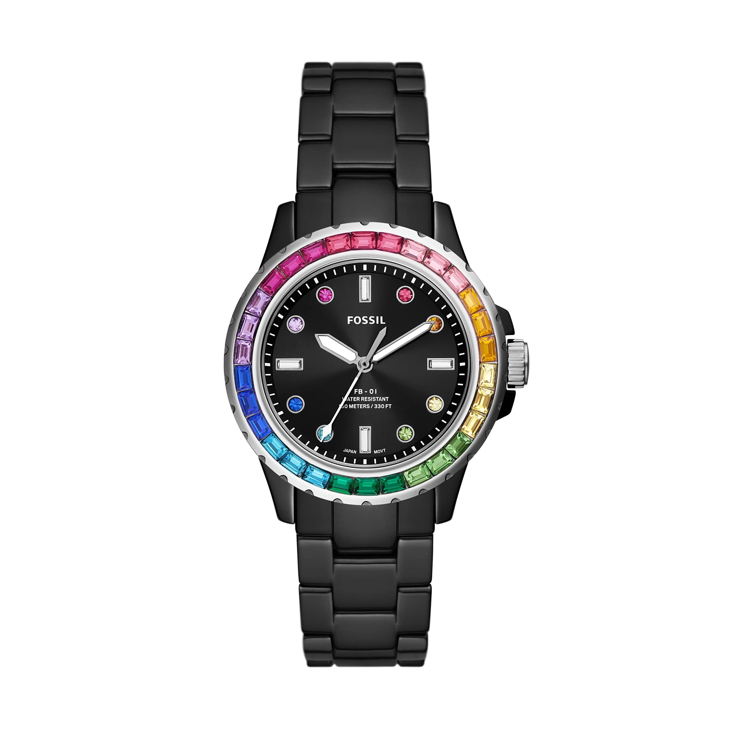 Fossil Fb-01 Quartz Ceramic Watch in Black | Lyst