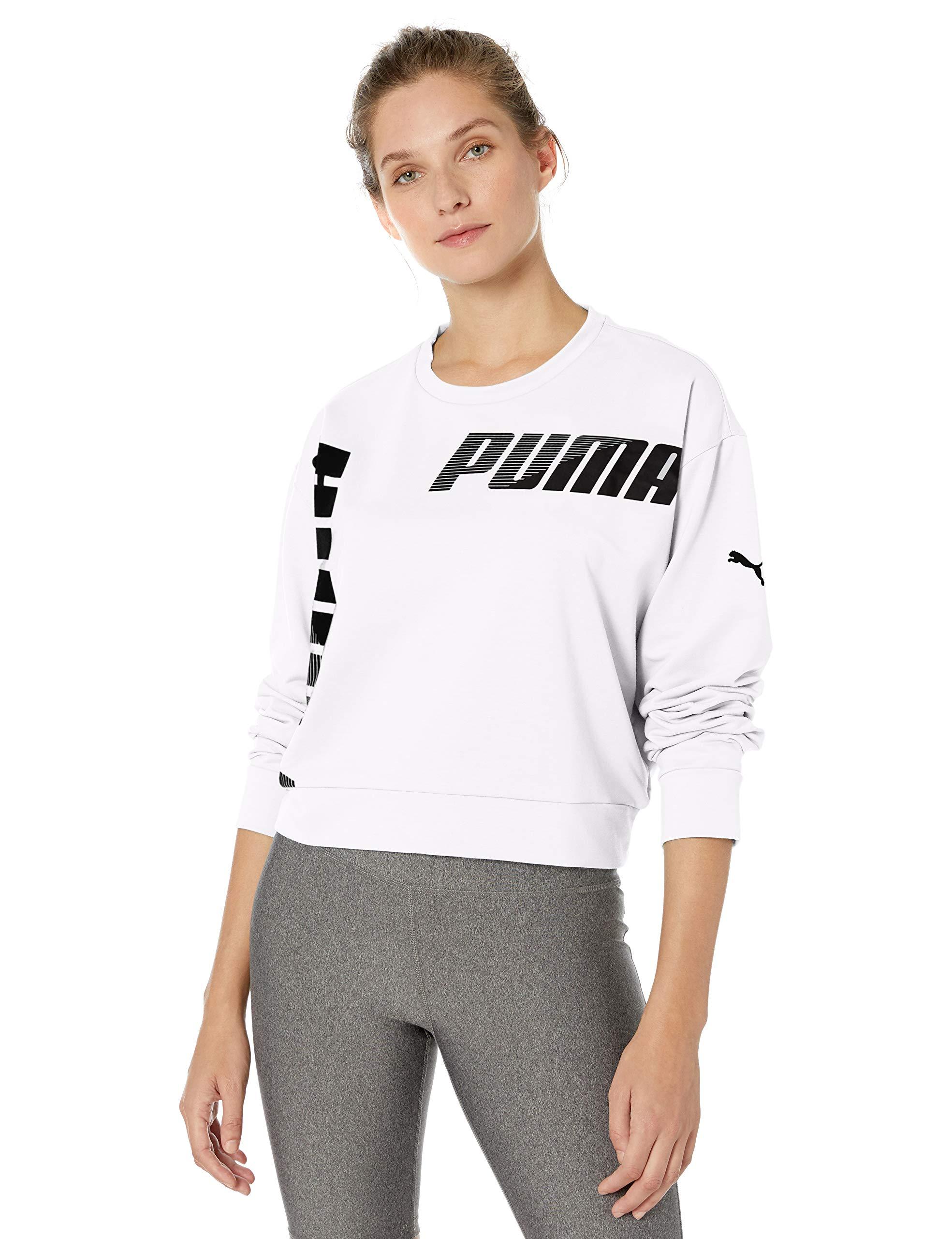 Modern sport. Puma Crew Sweat Azure Blue.
