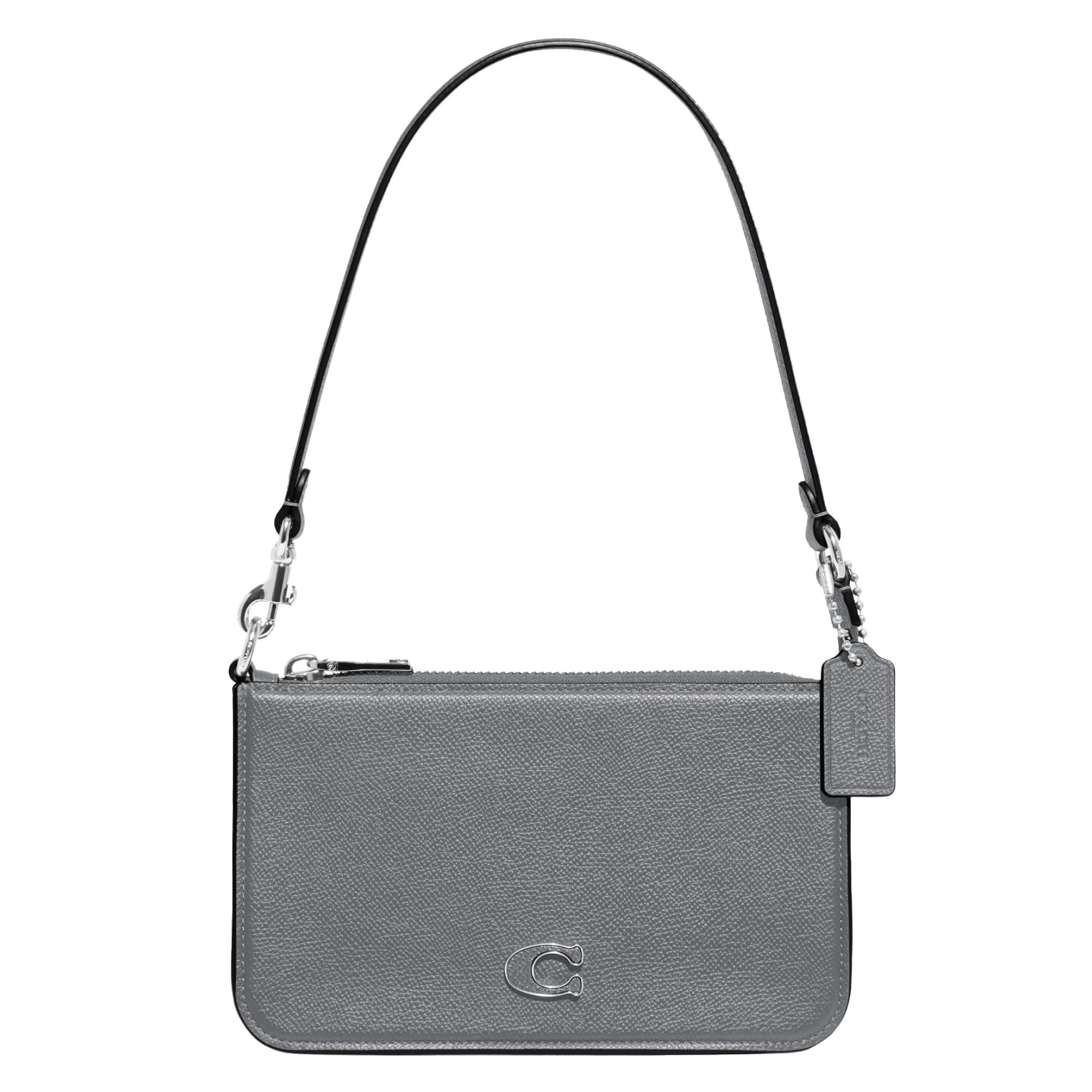 COACH Pouch Bag In Crossgrain Leather in Gray for Men Lyst