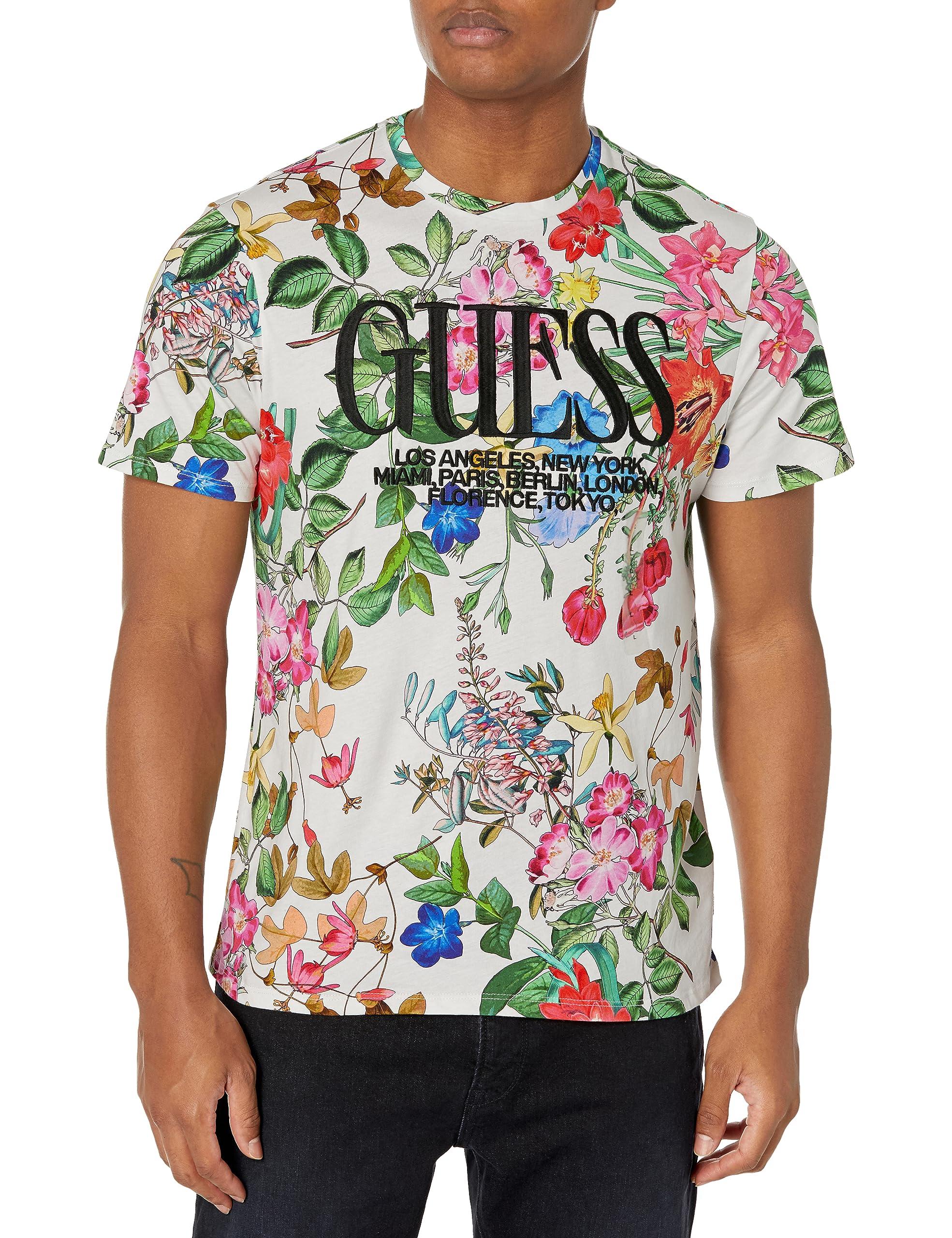 GUESS Men's Eco Tiger-Print Shirt - Macy's