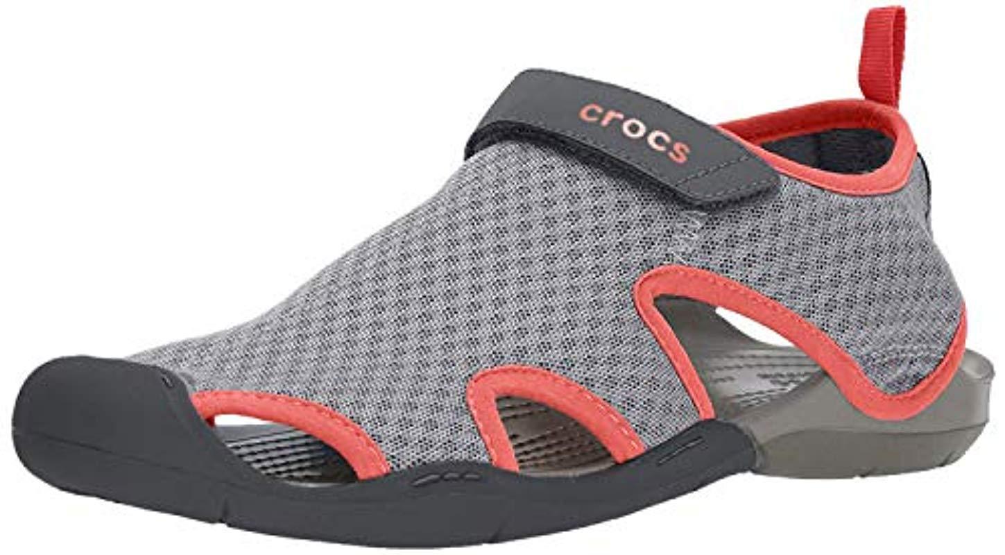 Crocs™ Swiftwater Mesh Sandal in Gray | Lyst