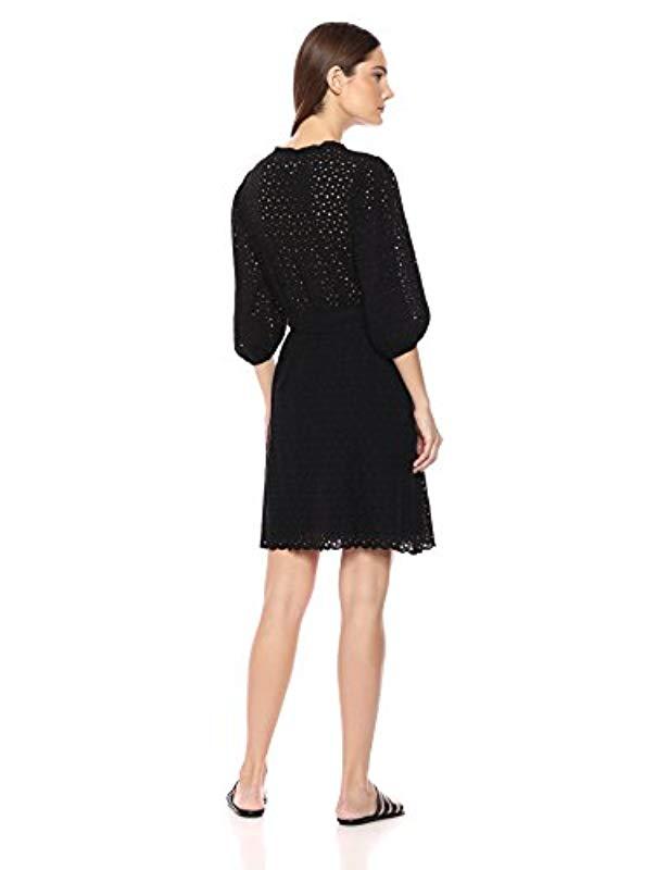 eyelet wrap dress