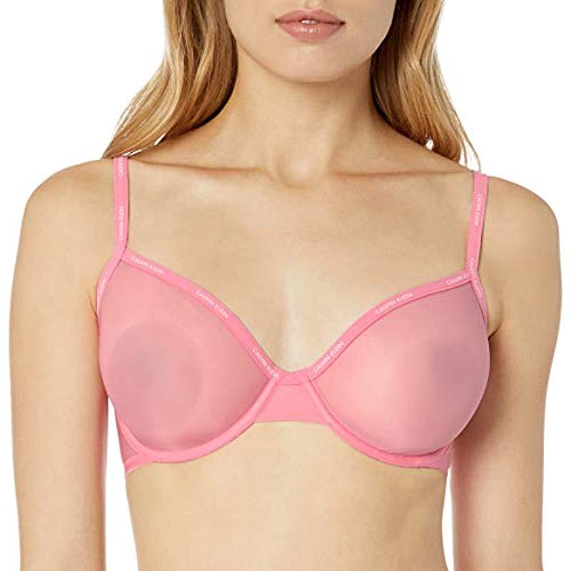 Calvin Klein Sheer Marquisette Unlined Demi Bra | Lyst