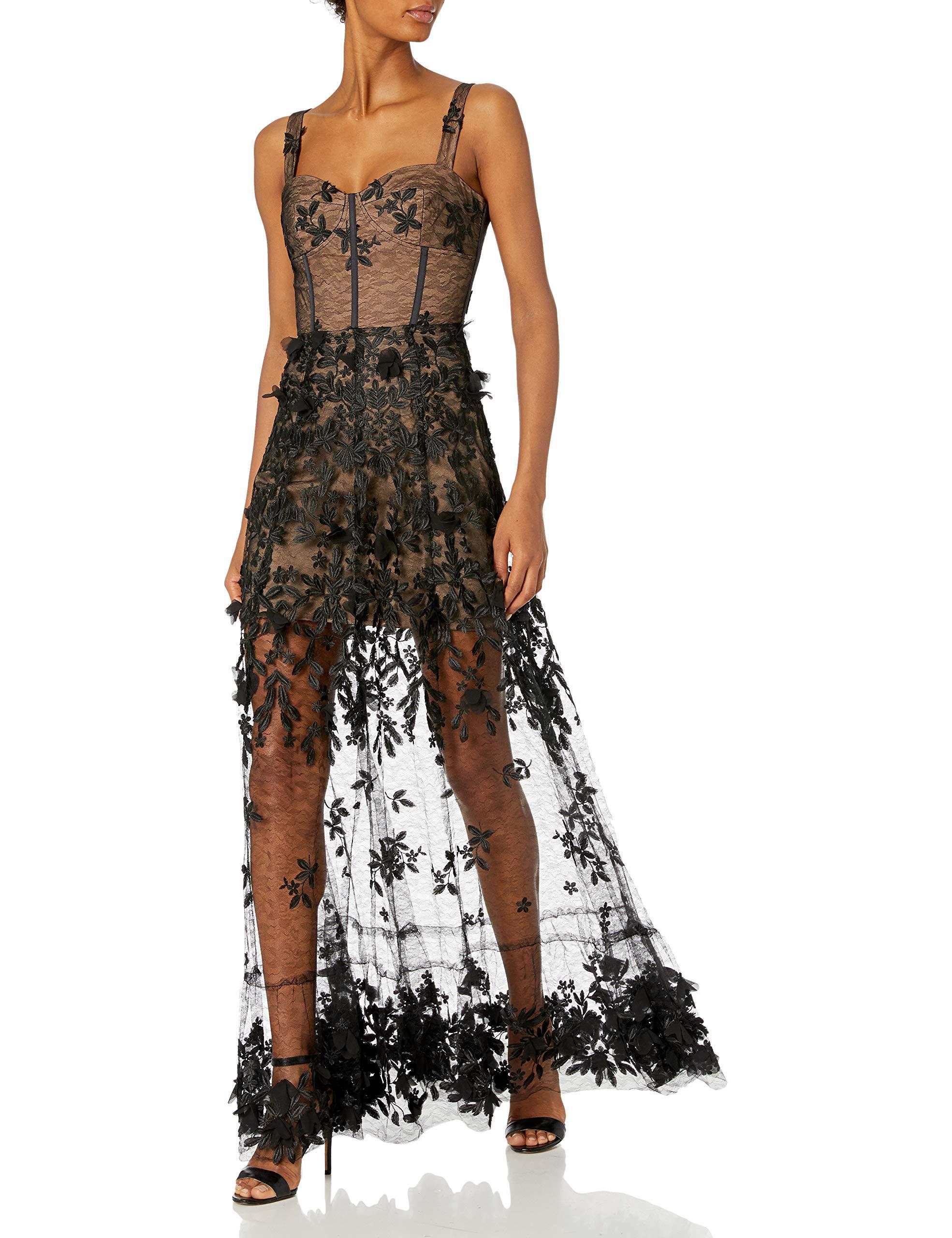 floral illusion dress