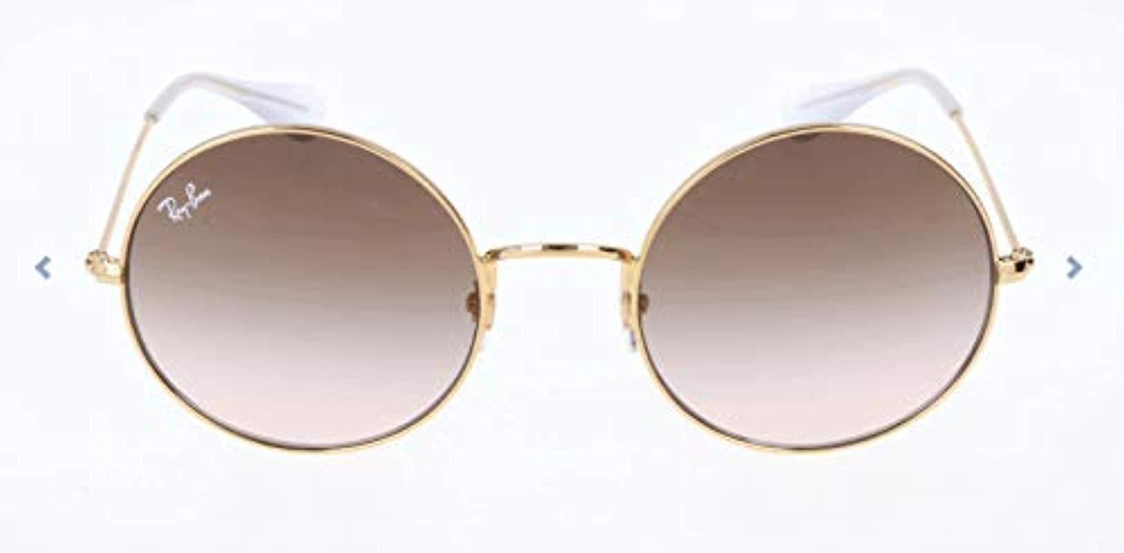 RayBan Rb3592 Jajo Round Sunglasses, Gold/brown Gradient, 55 Mm Lyst